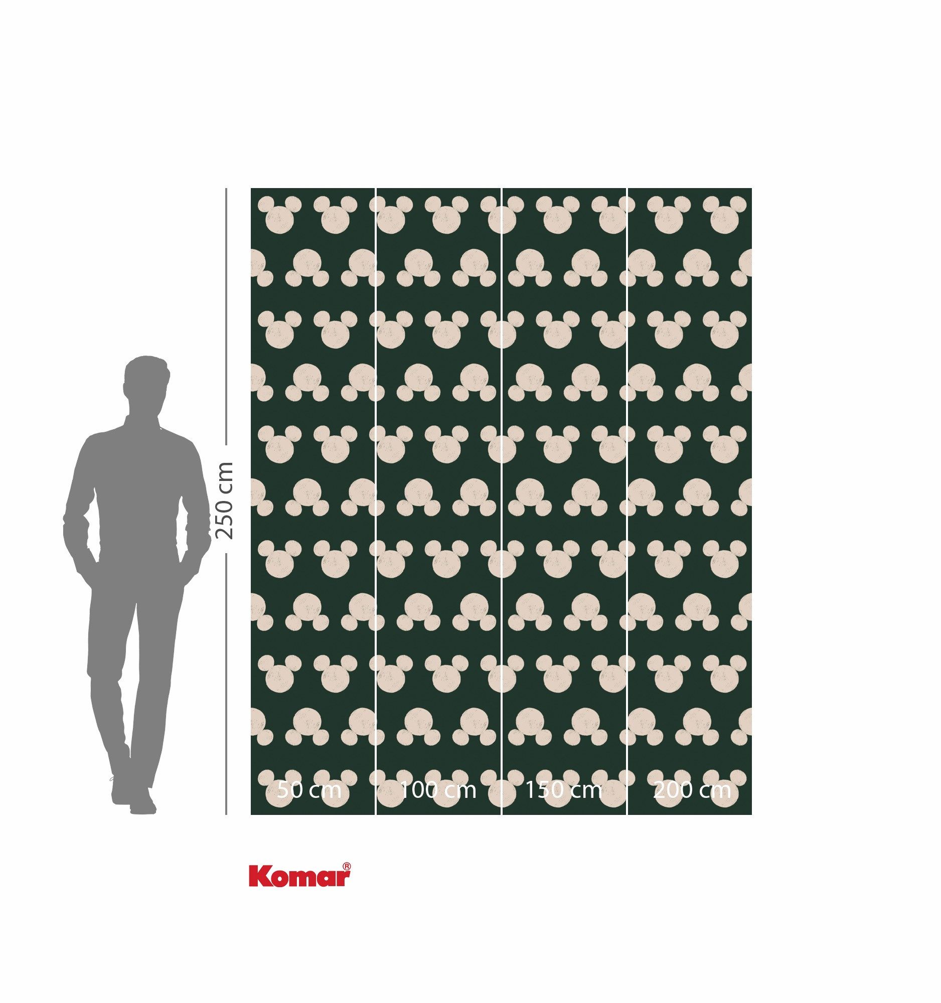 Komar Kinderbehang Disney Mickey Mouse Green Heads (1 stuk)
