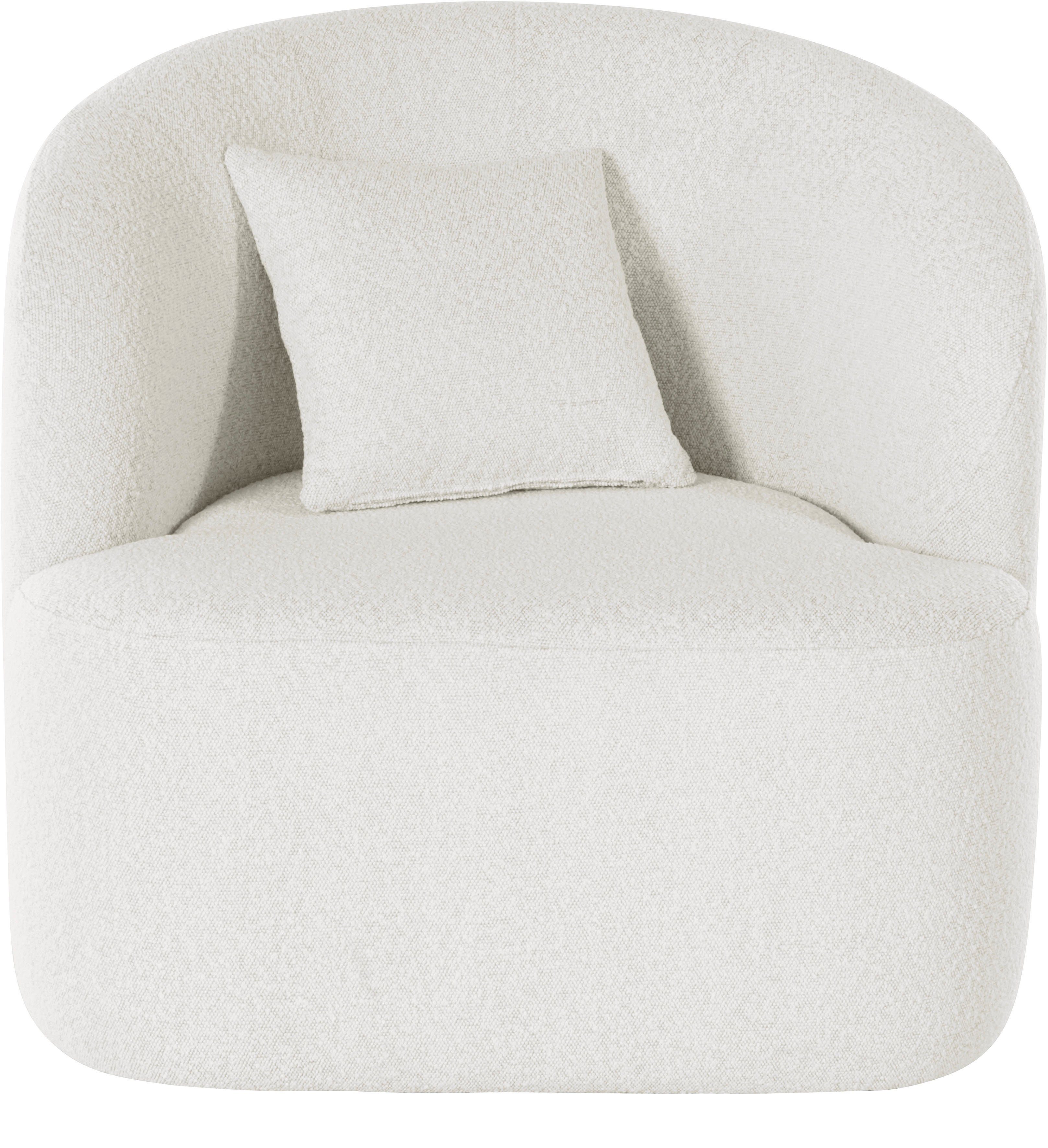 LeGer Home by Lena Gercke Draaibare fauteuil Dilara Stoel afgeronde rugleuning en front, in 3 stofkwaliteiten
