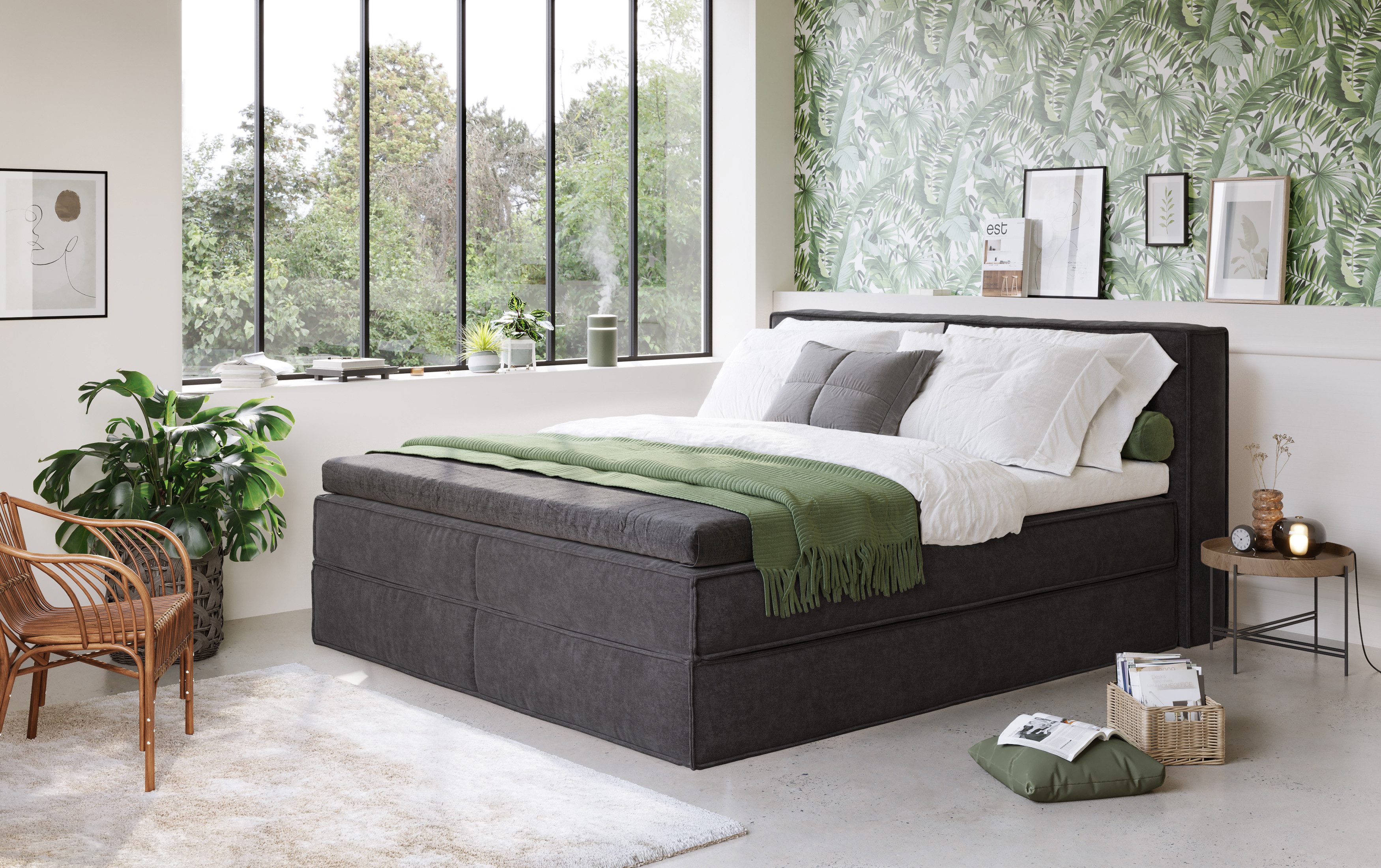 Home affaire Boxspring Sacy Boxbed incl. topmatras, 2 matrassen, hardheden H2, H3 en H4 naar keuze