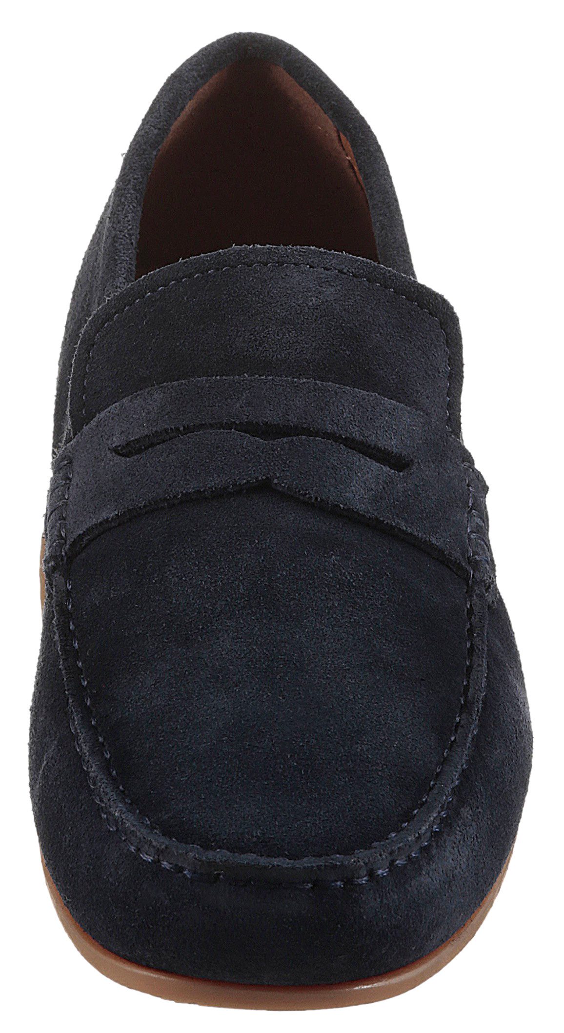 Tommy Hilfiger Instappers CASUAL HILFIGER SUEDE DRIVER , loafers, businessschoen, mocassin met sierriem, smalle vorm