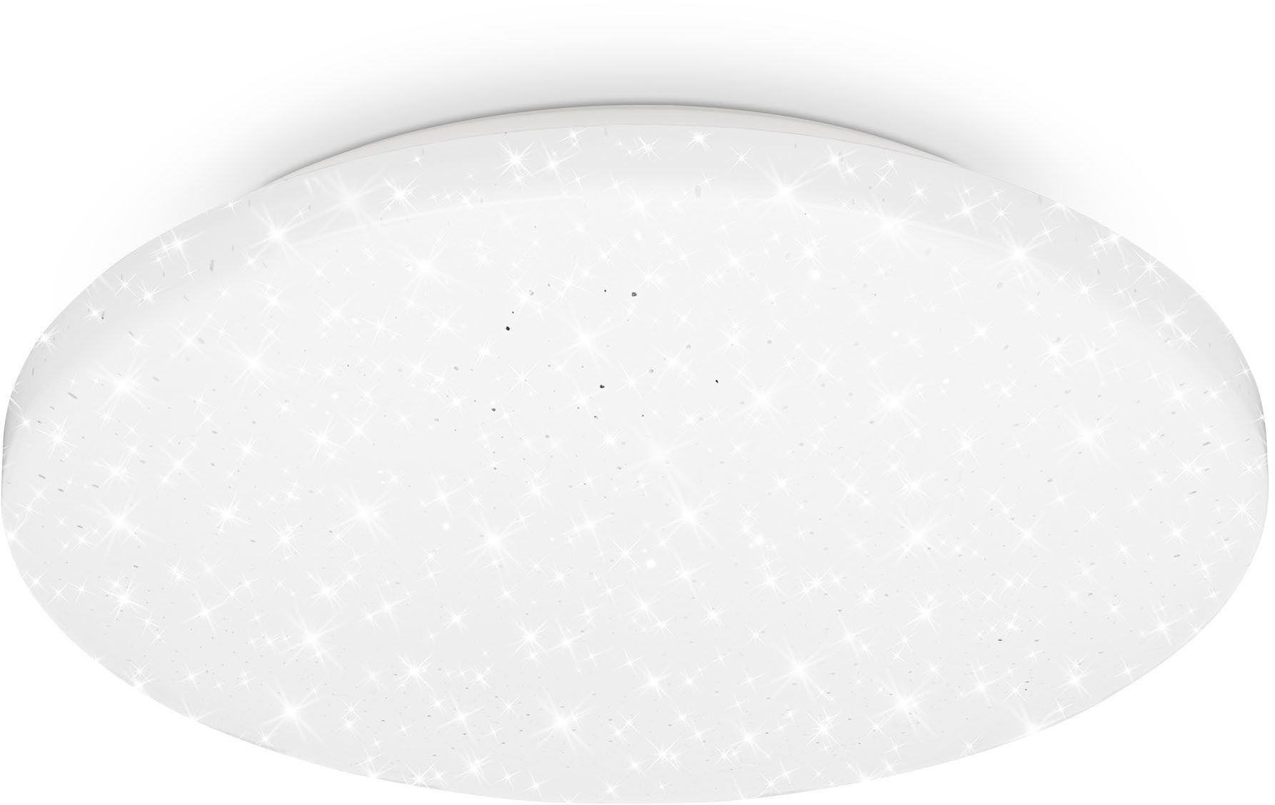 B.K.Licht Led-plafondlamp LED bad plafondlamp IP44 met sterrenhemel (1 stuk)