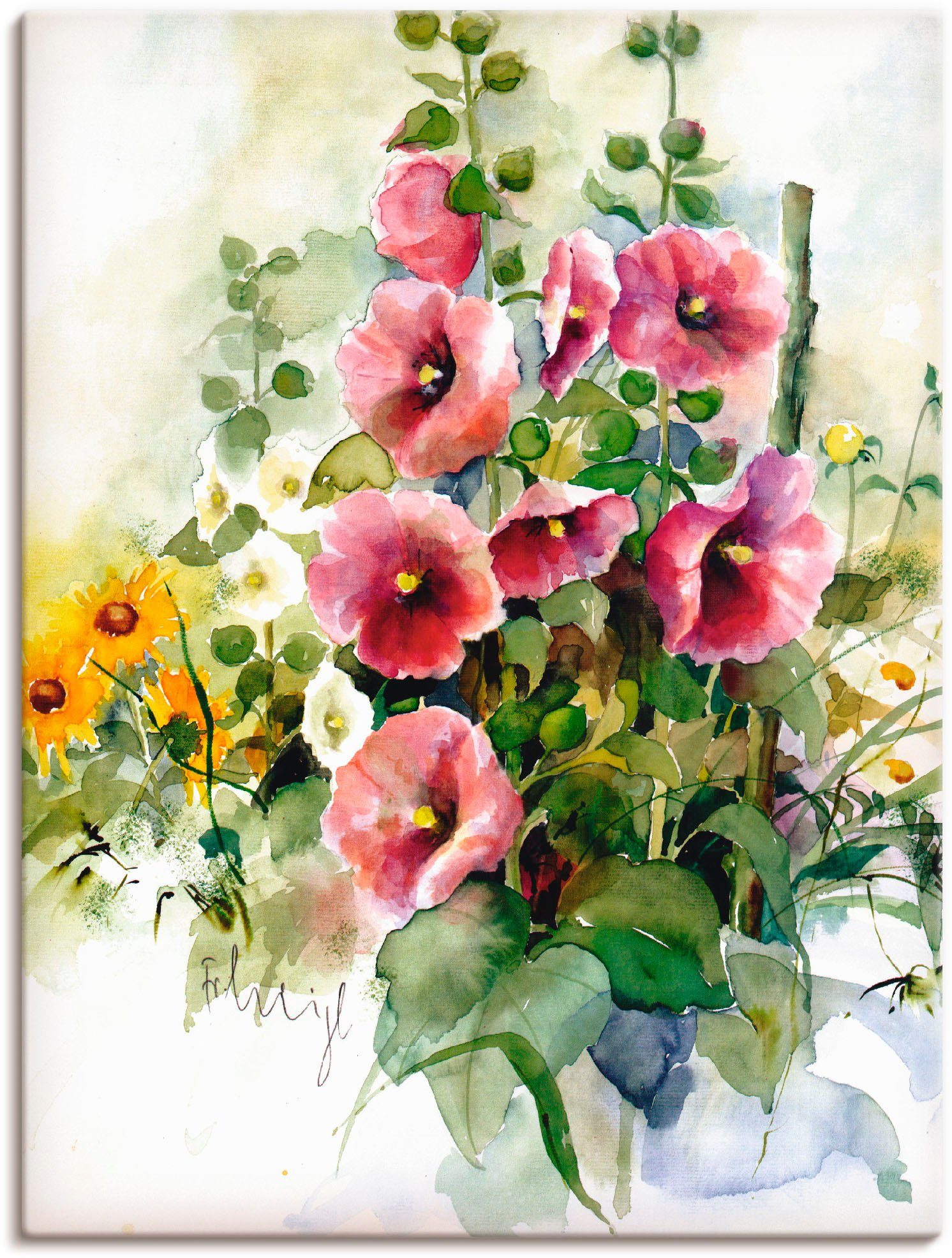 Artland Artprint Bloemen samenstelling I in vele afmetingen & productsoorten -artprint op linnen, poster, muursticker / wandfolie ook geschikt voor de badkamer (1 stuk)