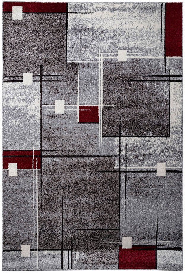 my home Vloerkleed Deblin zachte pool, kortpolig, ruitontwerp, modern, geometrisch patroon