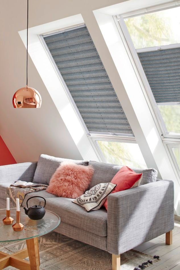 sunlines Plissé-vouwgordijn voor dakramen Young Style Energy Saving met energiebesparend effect, met geleiders (1 stuk)