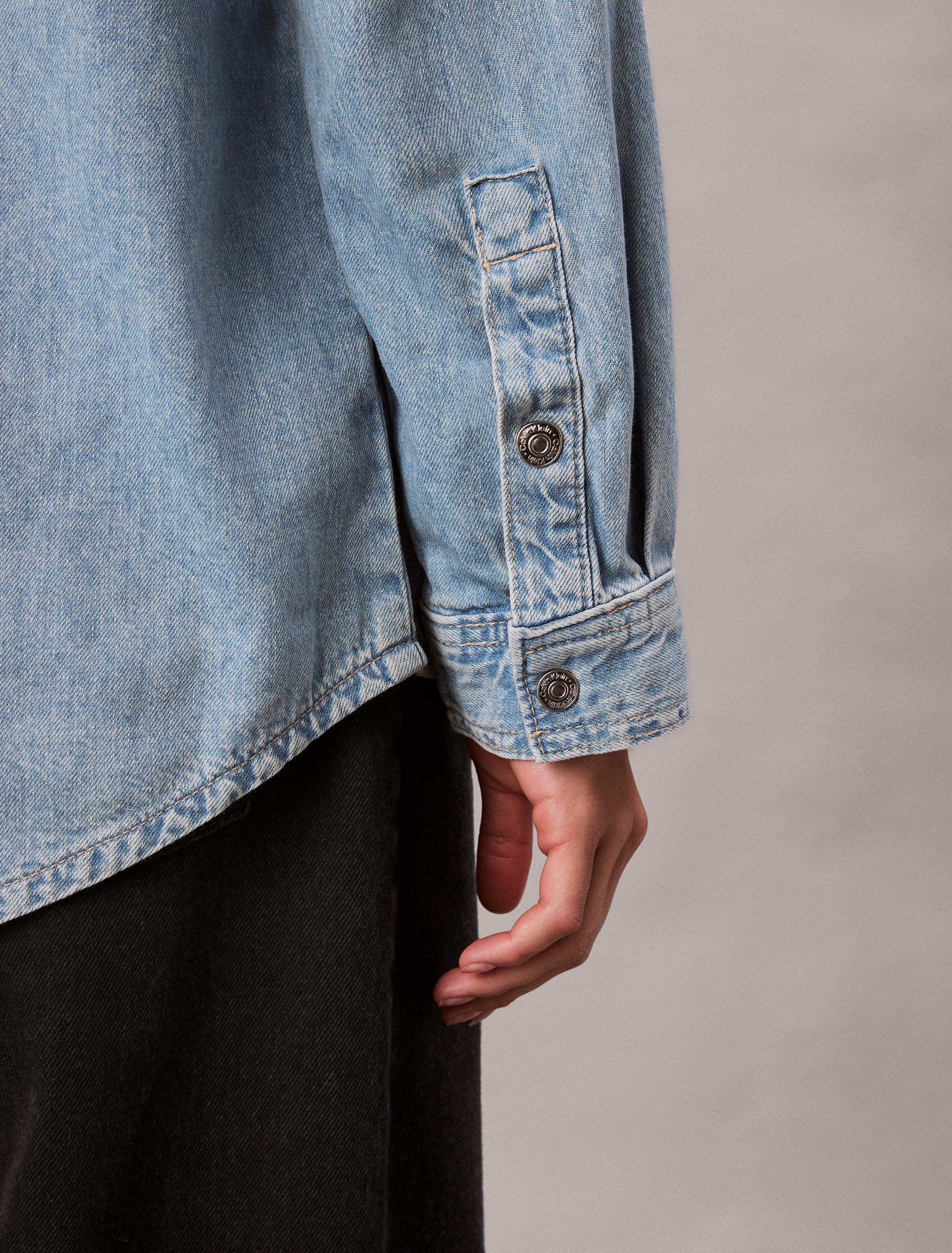 Calvin Klein Overhemdblouse RLXD LNN DNM SHRT AR