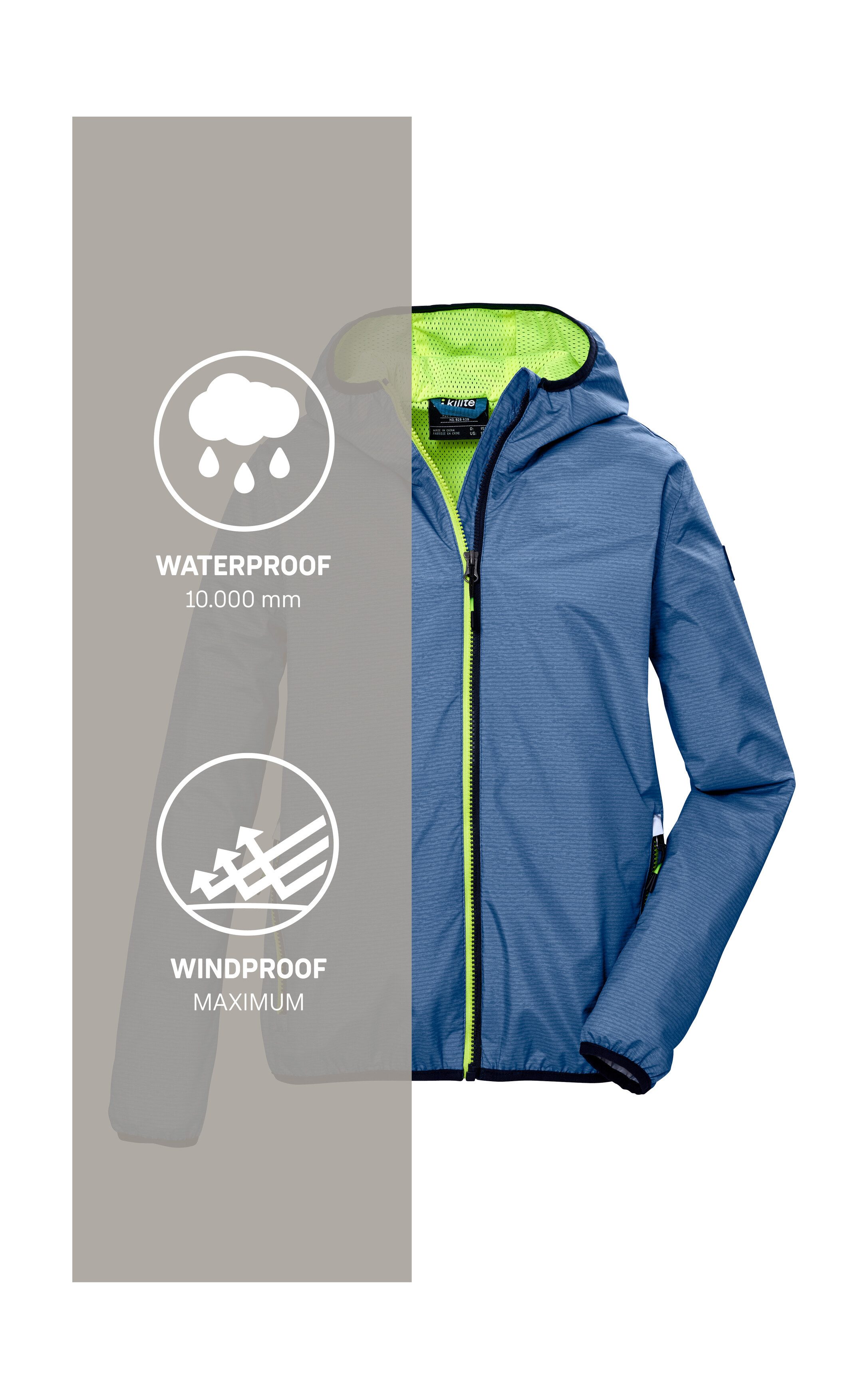 Killtec Functioneel jack KOS 147 BYS JCKT Wind- en waterdichte functionele jas met capuchon