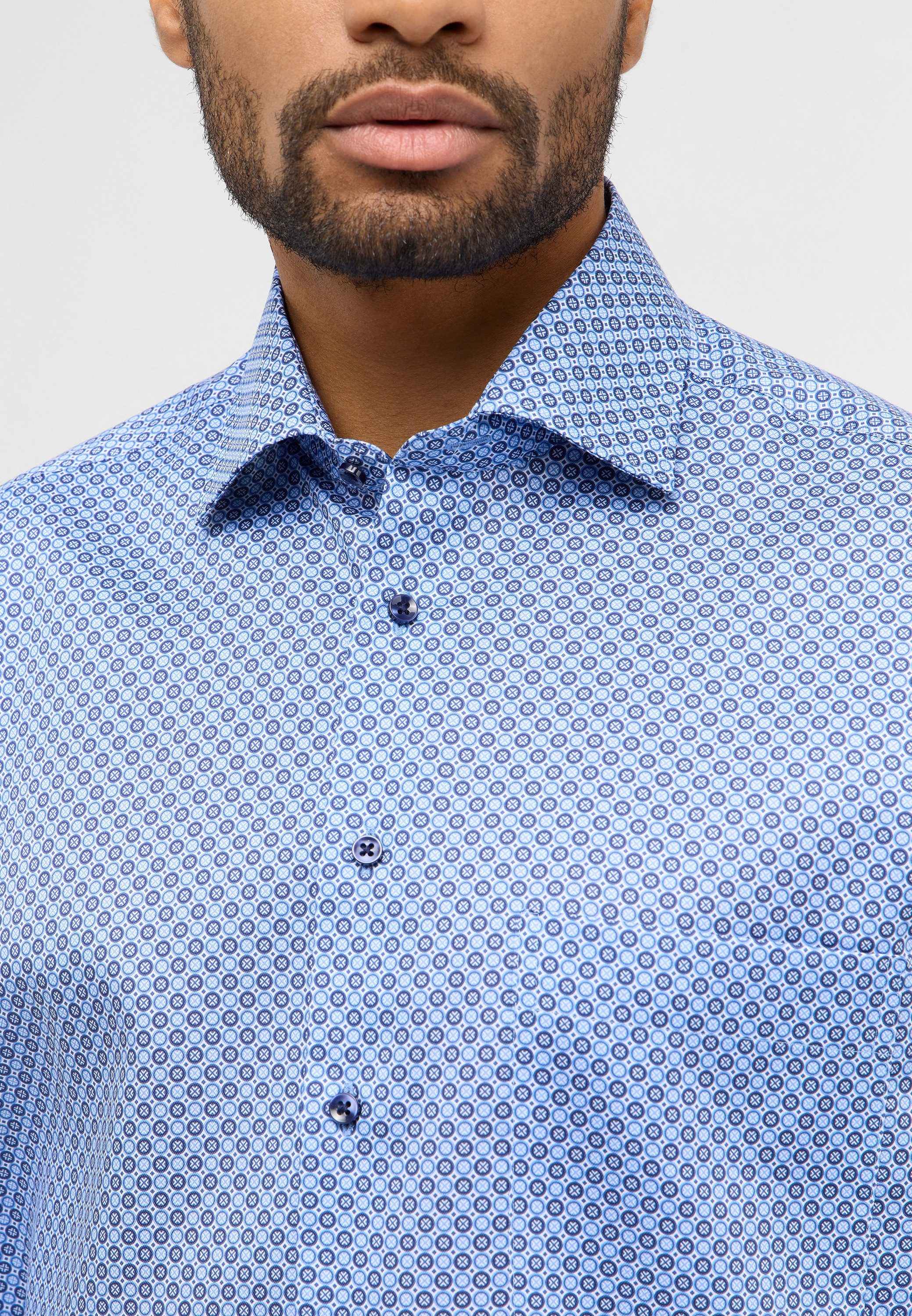 Eterna Overhemd met lange mouwen Comfort fit NON IRON (strijkvrij)