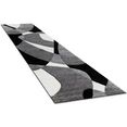 paco home loper diamond 664 tapijtloper, korte pool, 3d-design, modern geometrisch motief, ideaal in de hal  slaapkamer zwart