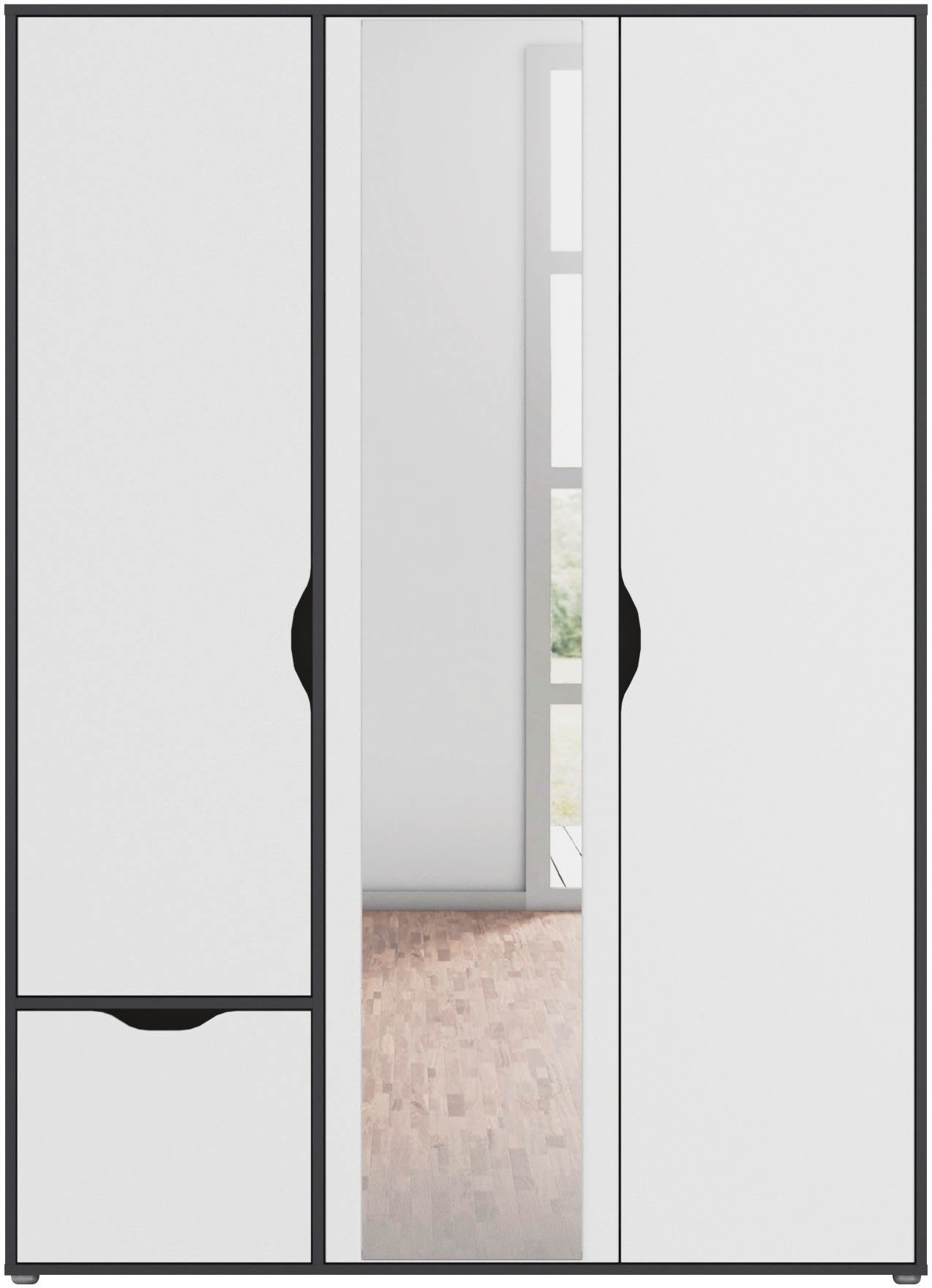 rauch Draaideurkast Kledingkast Kast Garderobe Wasmand NARAI met Laden Greefaansluitingen voor een greeploze look TOPSELLER MADE IN GERMANY