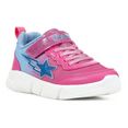geox kids sneakers j aril girl schoen met knipperlichtje met glitter roze
