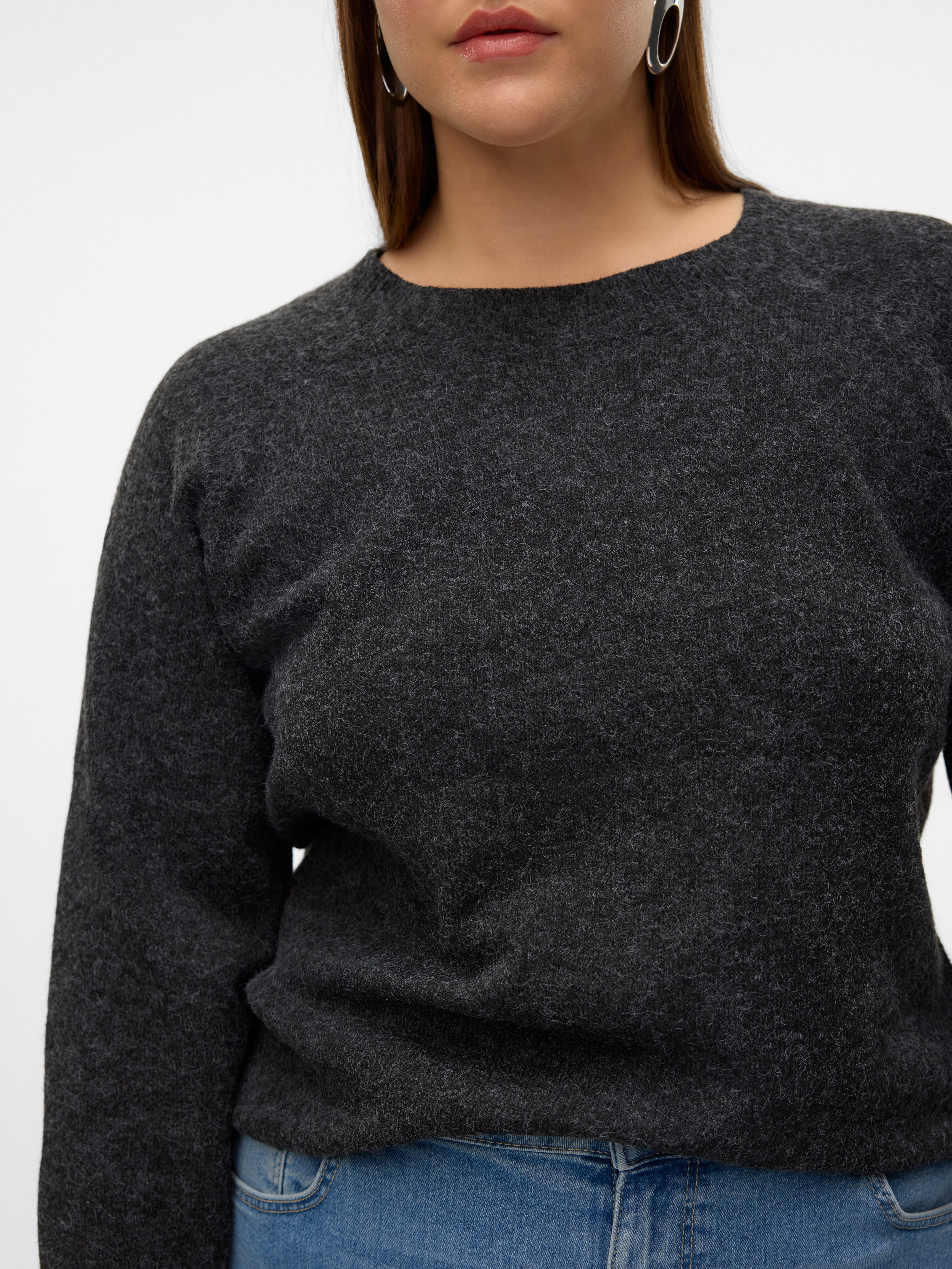 Vero Moda Curve Trui met ronde hals VMCDOFFY LS O-NECK BLOUSE GA NOOS CUR