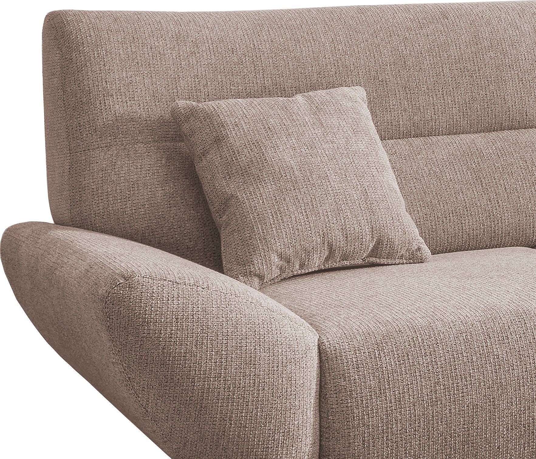 INOSIGN Hoekbank Drago, elegant en tijdloos, comfortabel, houten voet, L-vorm