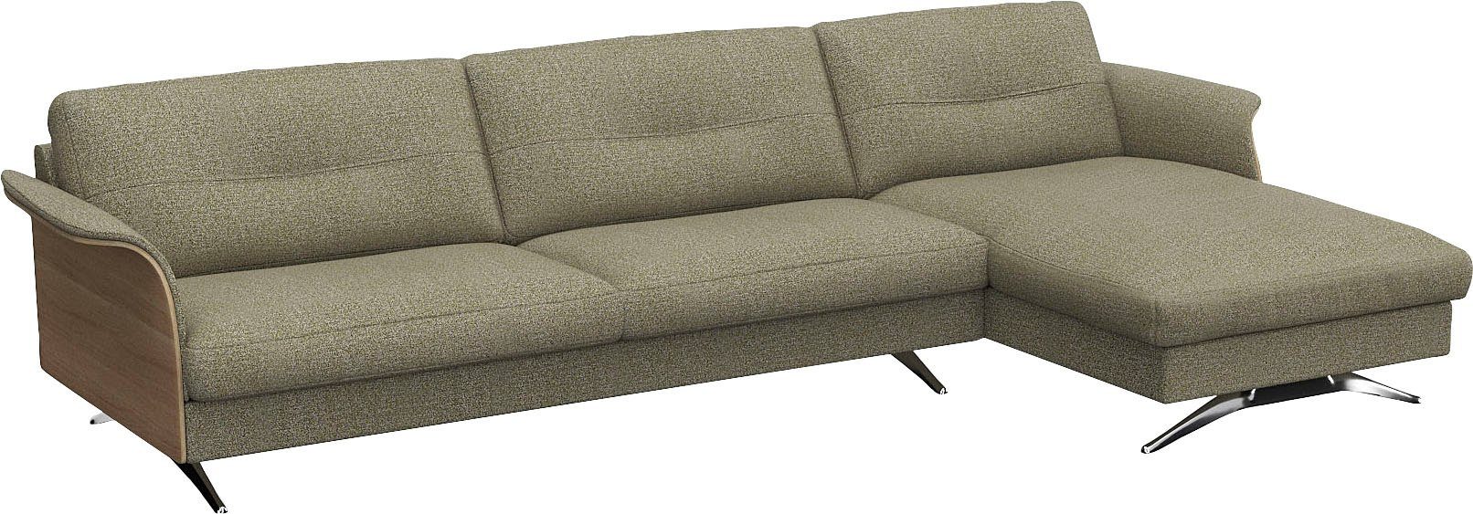 FLEXLUX Hoekbank Glow, super comfortabel door hoogwaardige zitconstructie met binnenvering, L-vorm