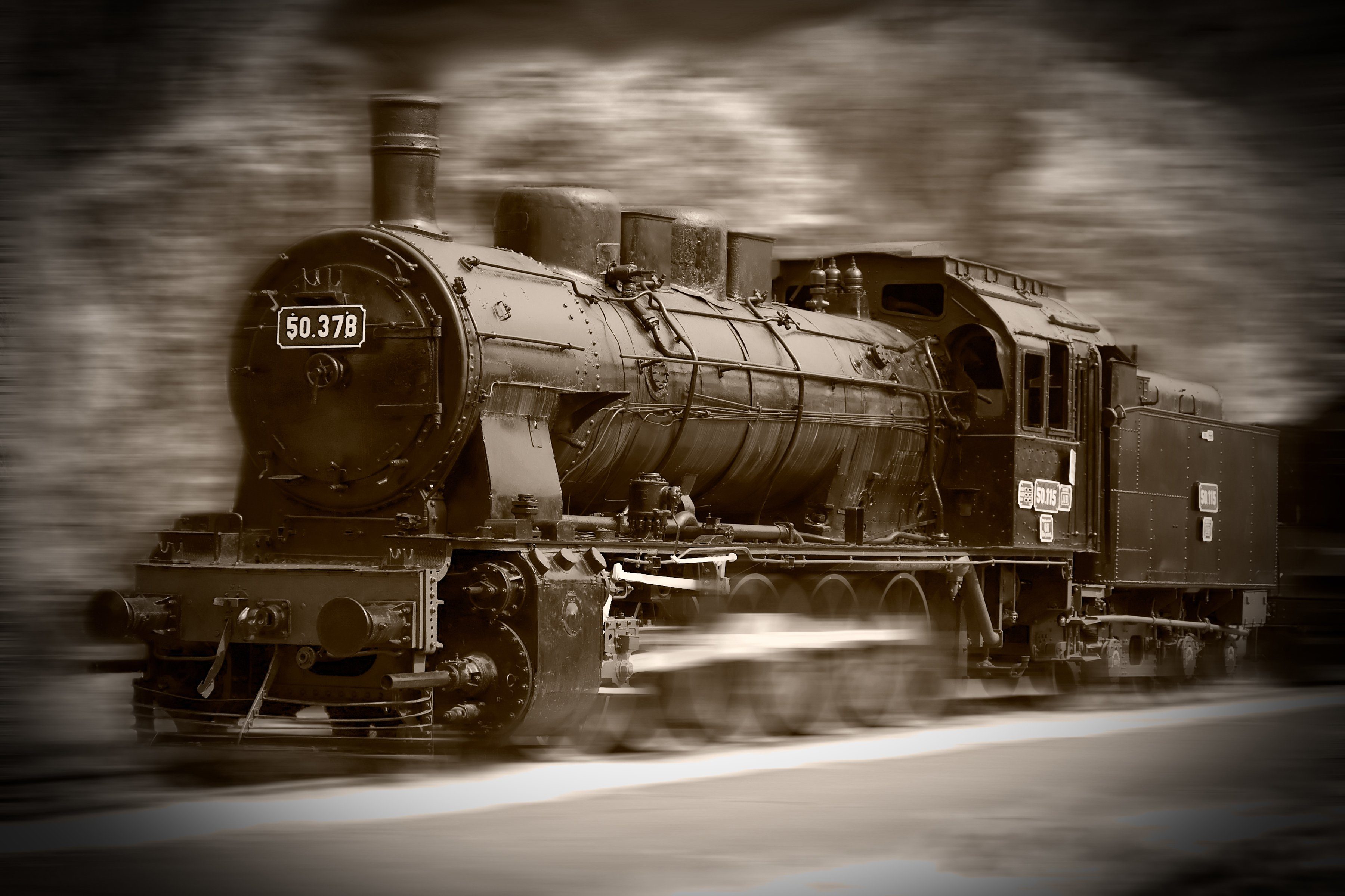 Papermoon Fotobehang Steam Locomotive