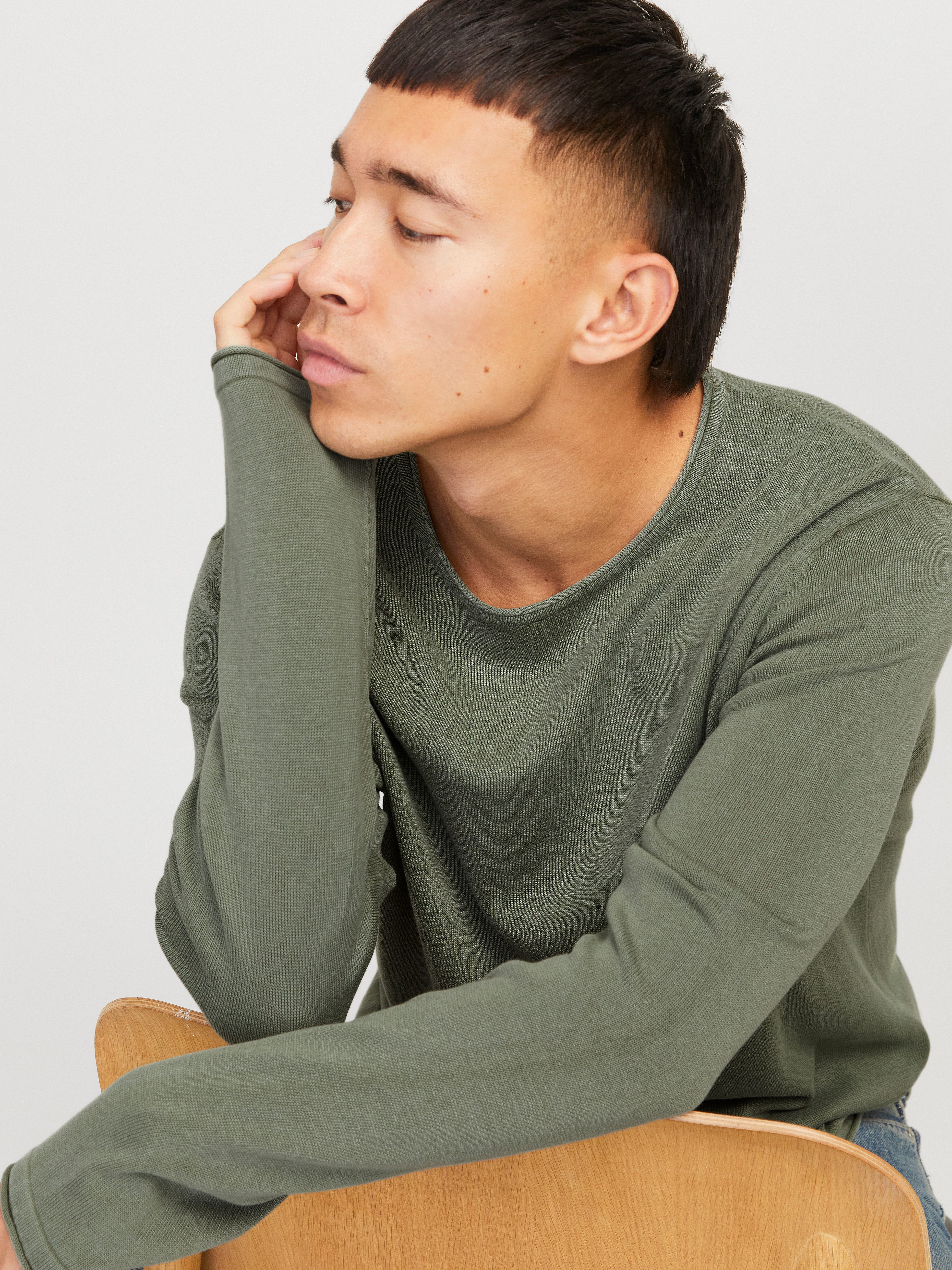 Jack & Jones Gebreide trui JJELEO KNIT CREW NECK NOOS