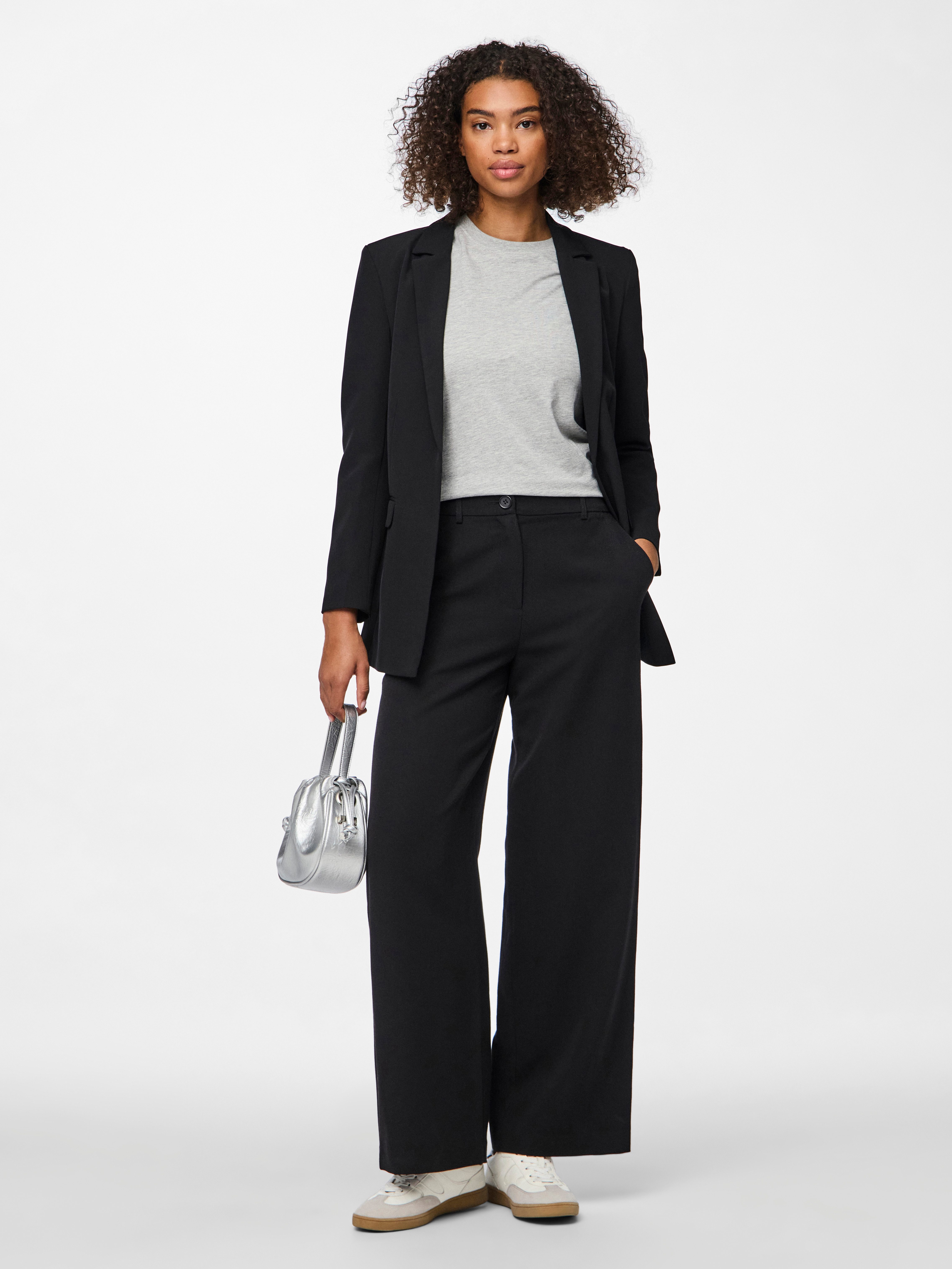 pieces Pantalon PCKAMIL HW WIDE PANT NOOS