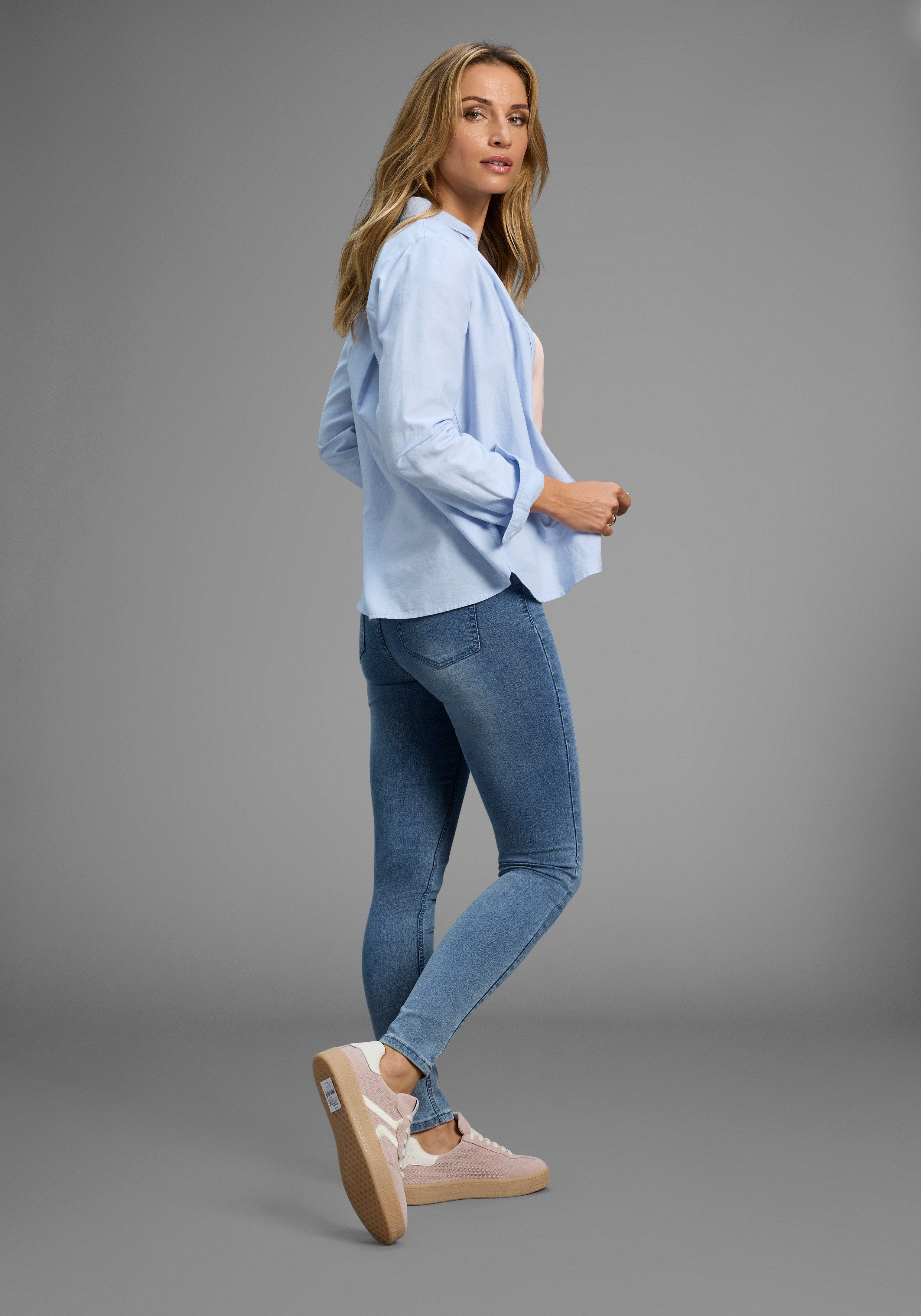 Arizona Skinny fit jeans Ultra Stretch extra-strak gesneden pasvorm, modieuze used-wassing