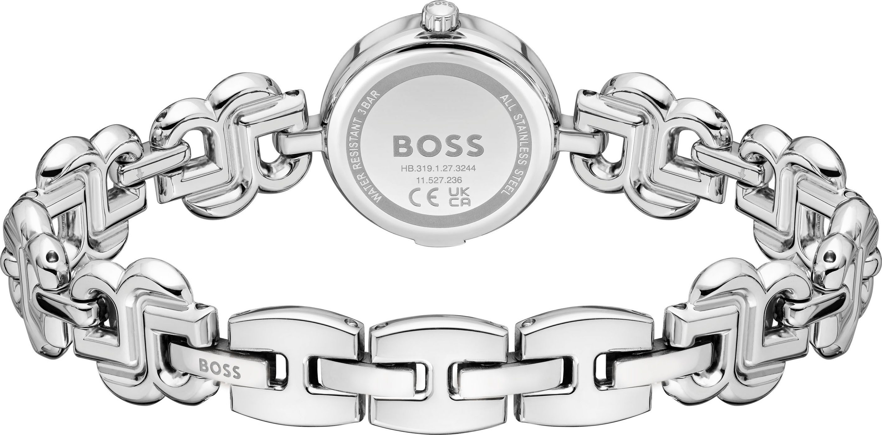 Boss Kwartshorloge DOUBLE B DRESSY Horloge, dameshorloge, stalen band, analoog