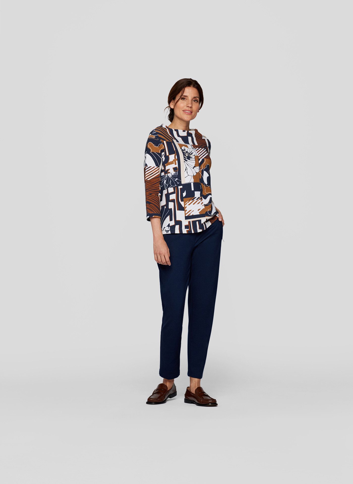 Rabe Shirt met 3/4 mouwen met grafisch patroon