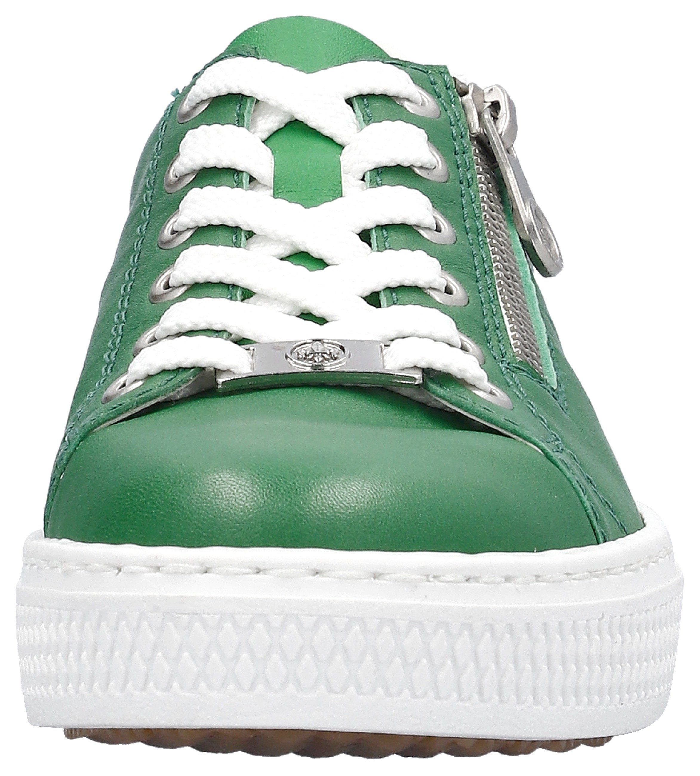 Rieker Plateausneakers met zijrits, vrijetijdsschoen, lage schoen, veterschoen