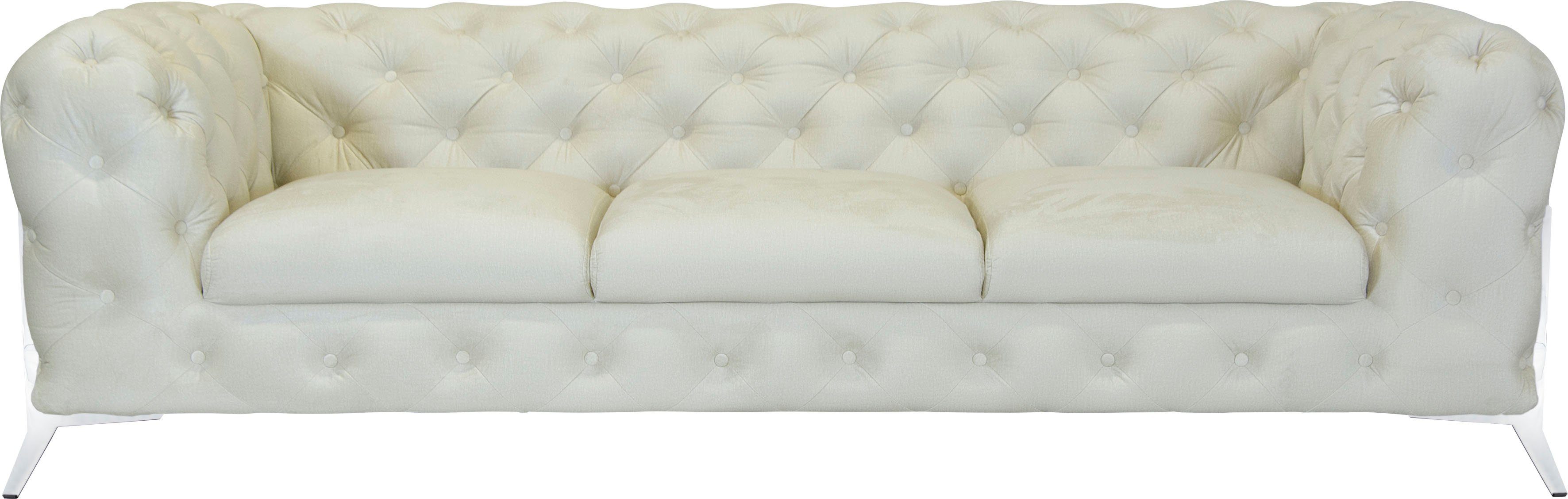 Leonique Chesterfield-bank Amaury luxueuze capitonnage, moderne chesterfield look, kleur van de...