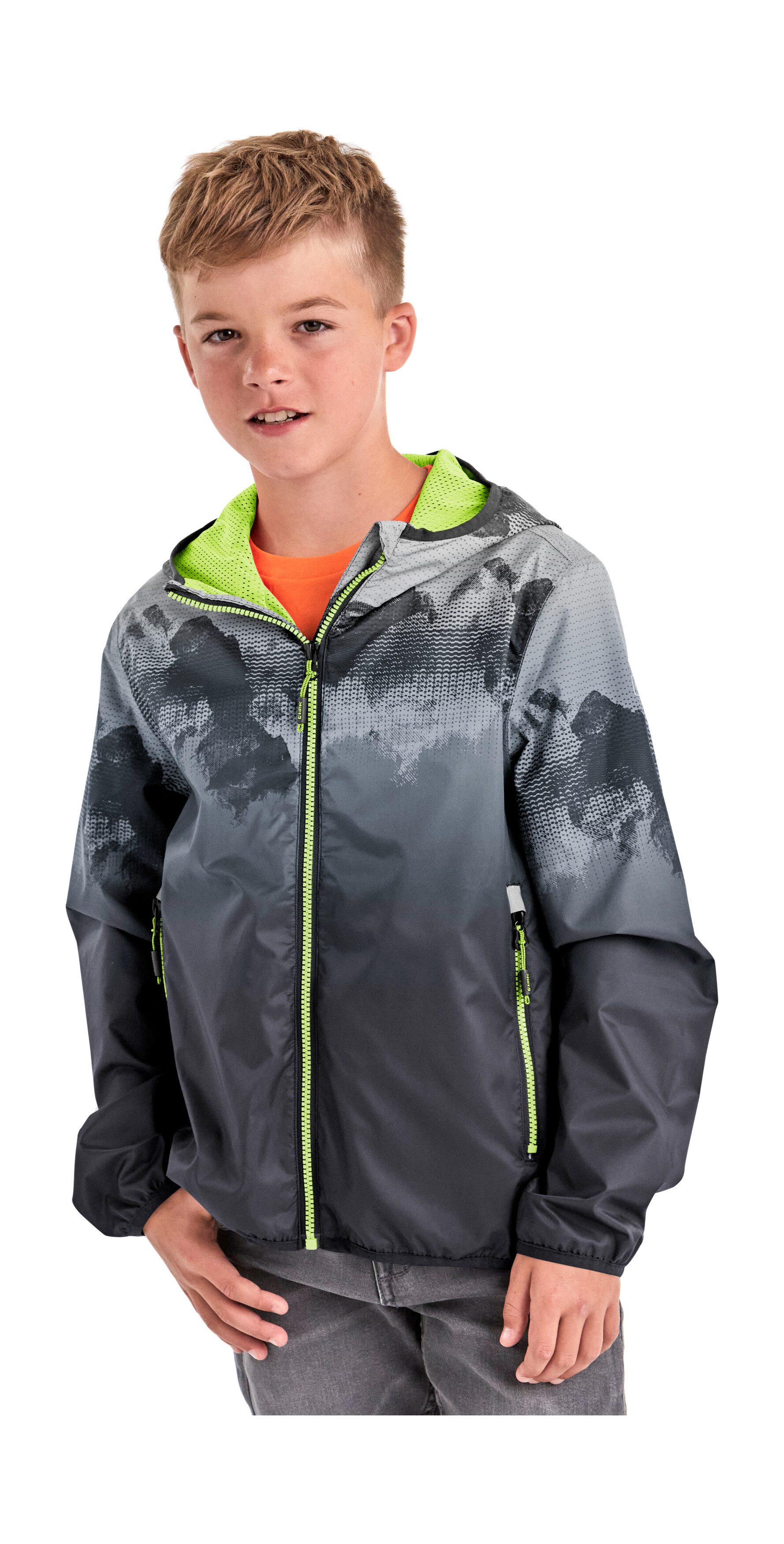 Killtec Outdoorjack Lyse BYS JCKT B Lichte, waterdichte kinderjas, klein opvouwbaar, cool patroon