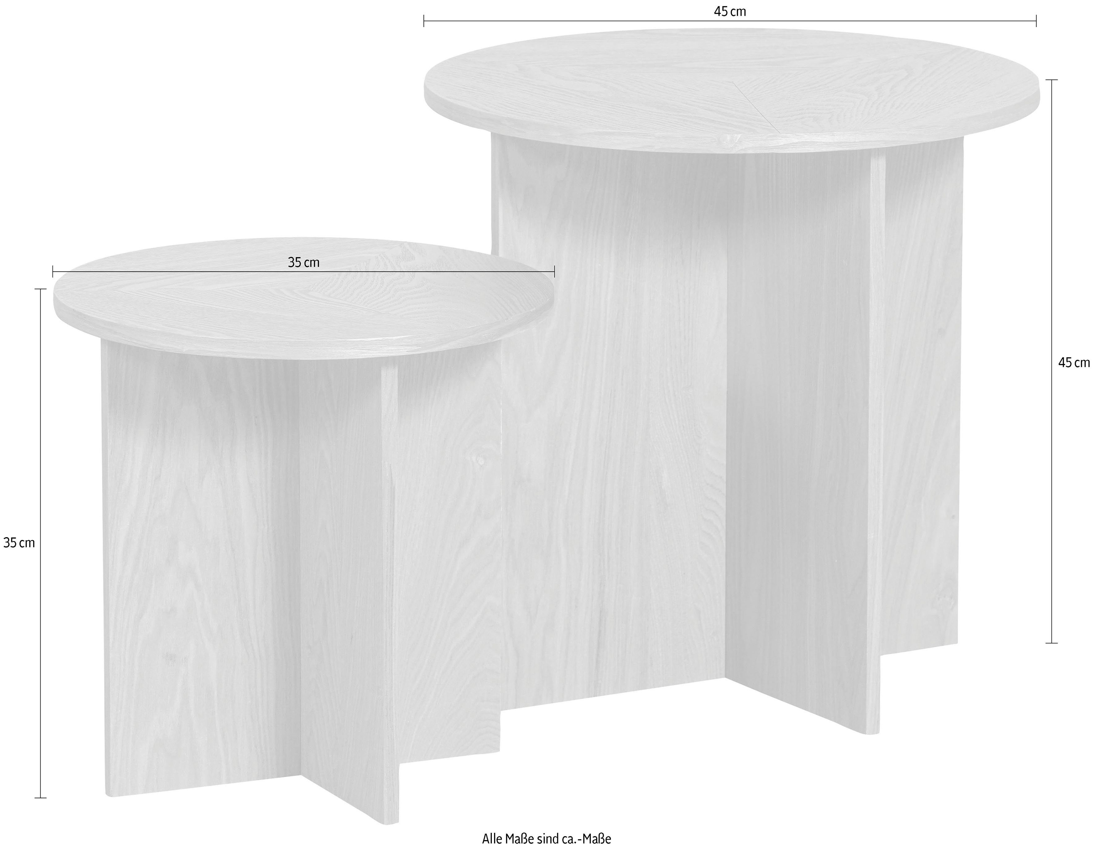 WOOOD Bijzettafel Colle van geperste eucalyptusplaten (2 stuks)
