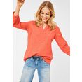 cecil blouse met korte mouwen met borduurwerk oranje