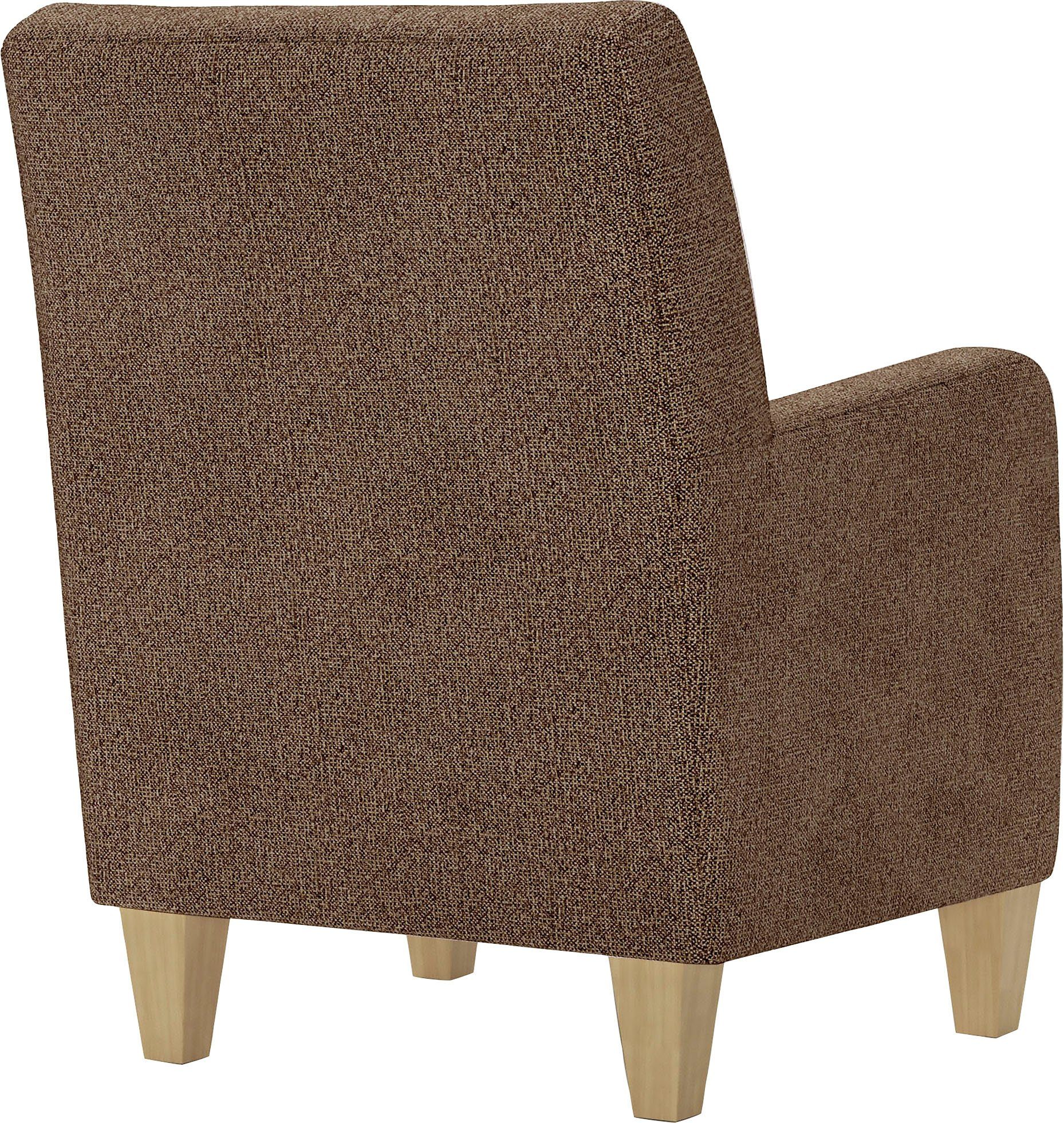 Home affaire Fauteuil Viva met binnenvering, met beukenhouten poten
