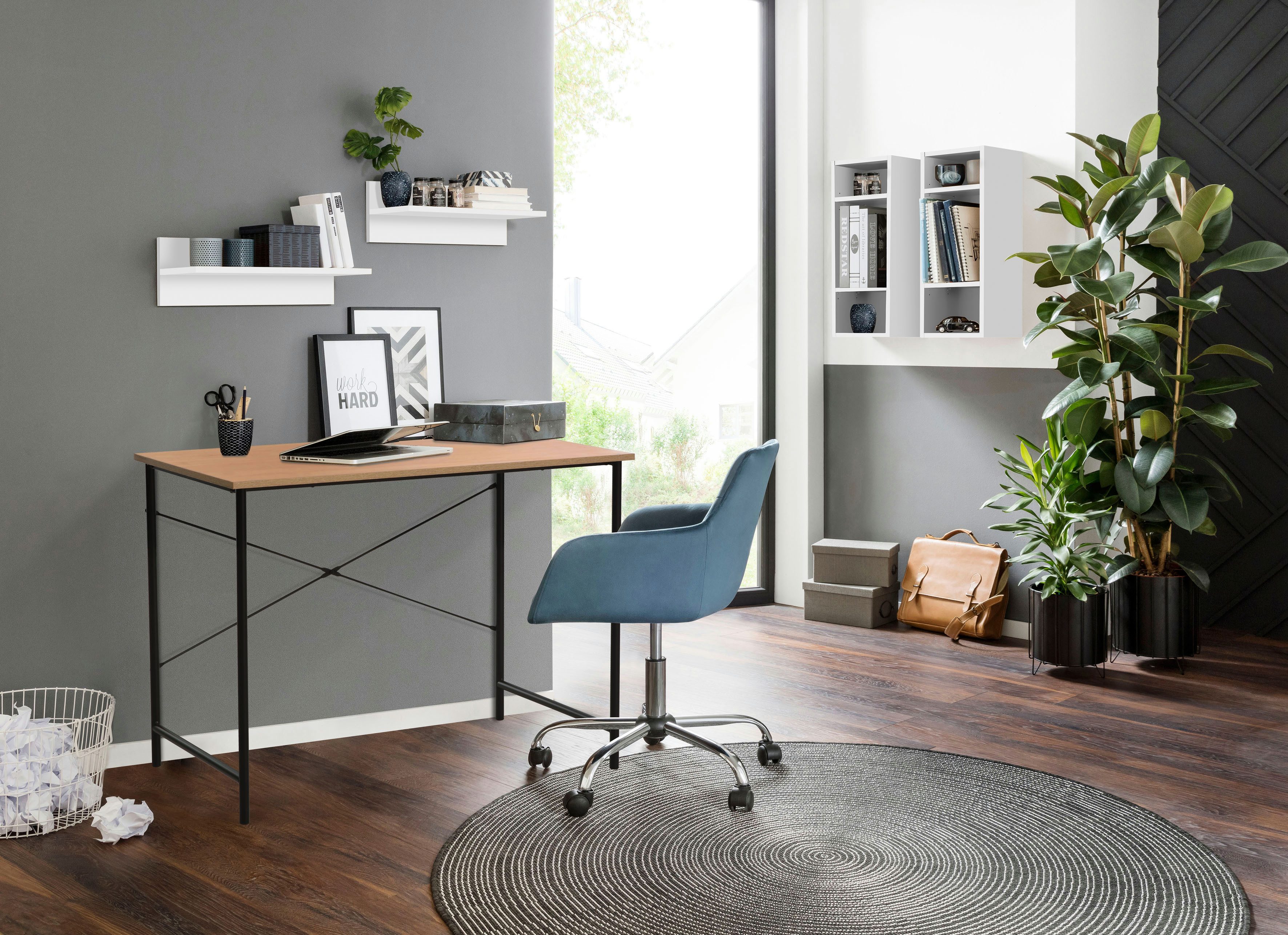 INOSIGN Bureau TALIA Computertafel, stabiel metalen frame, breedte 100 cm