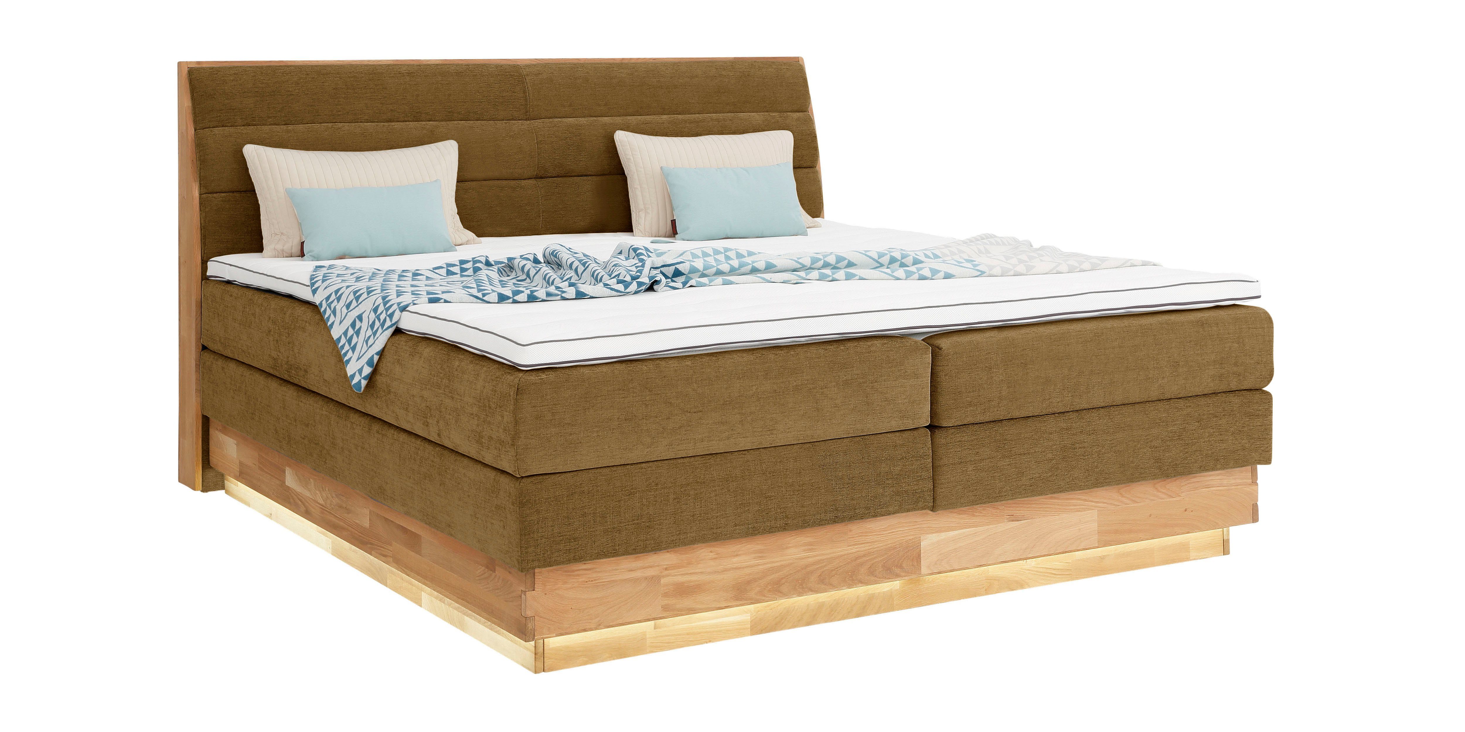OTTO products Boxspring Ledverlichting, met gecertificeerde, gerecyclede overtrekstoffen