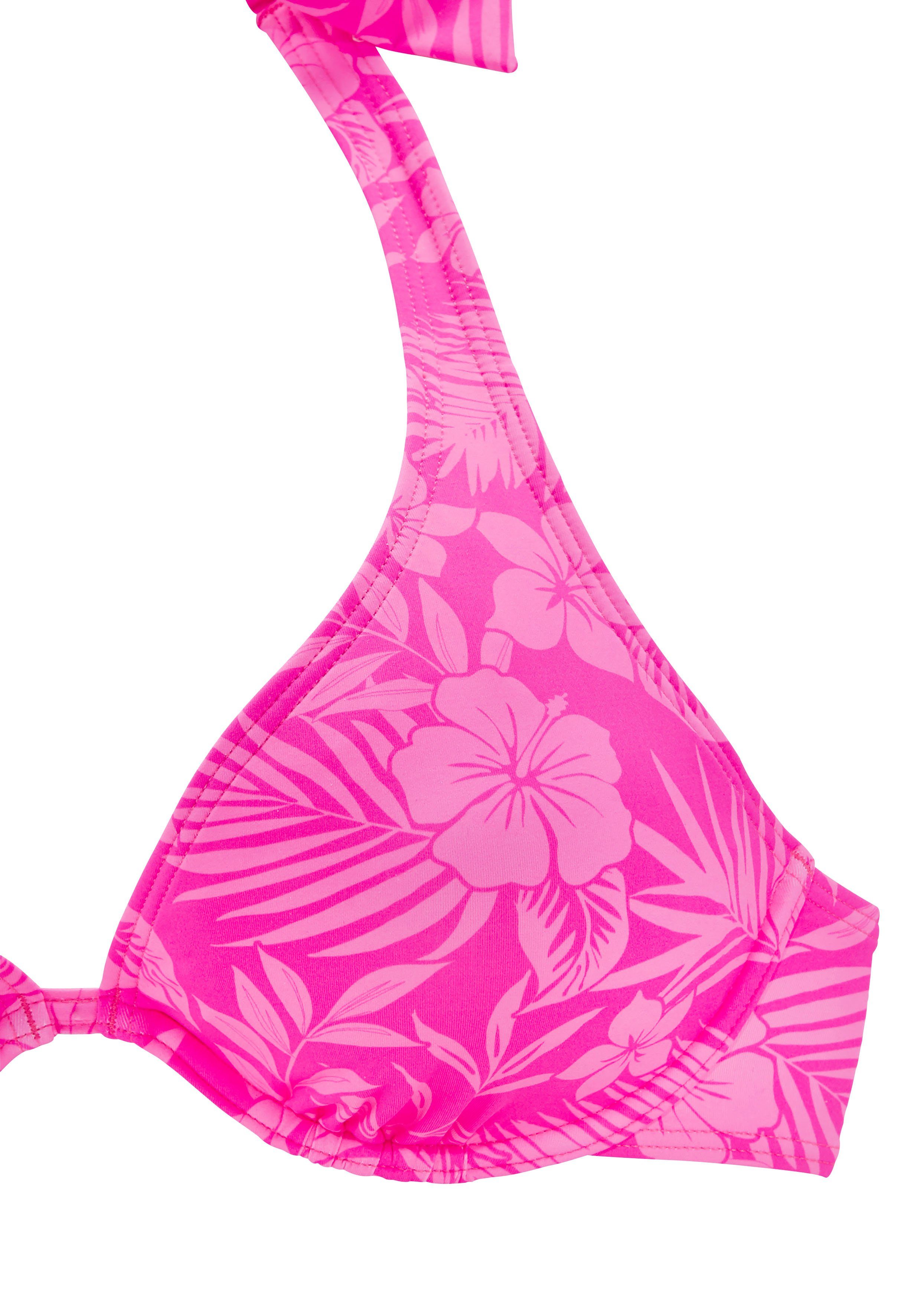 Venice Beach Bikinitop met beugels Moloka met tropische print