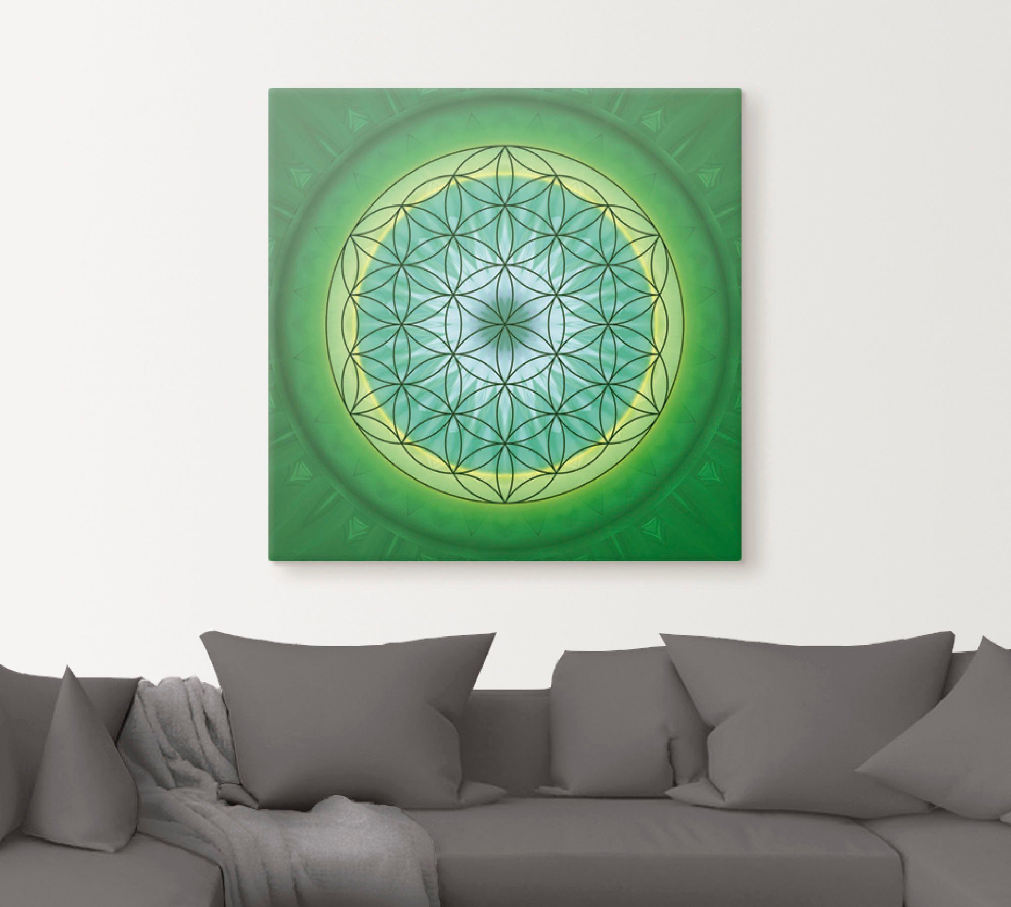 Artland Artprint op linnen Bloem van het leven 3 gespannen op een spieraam