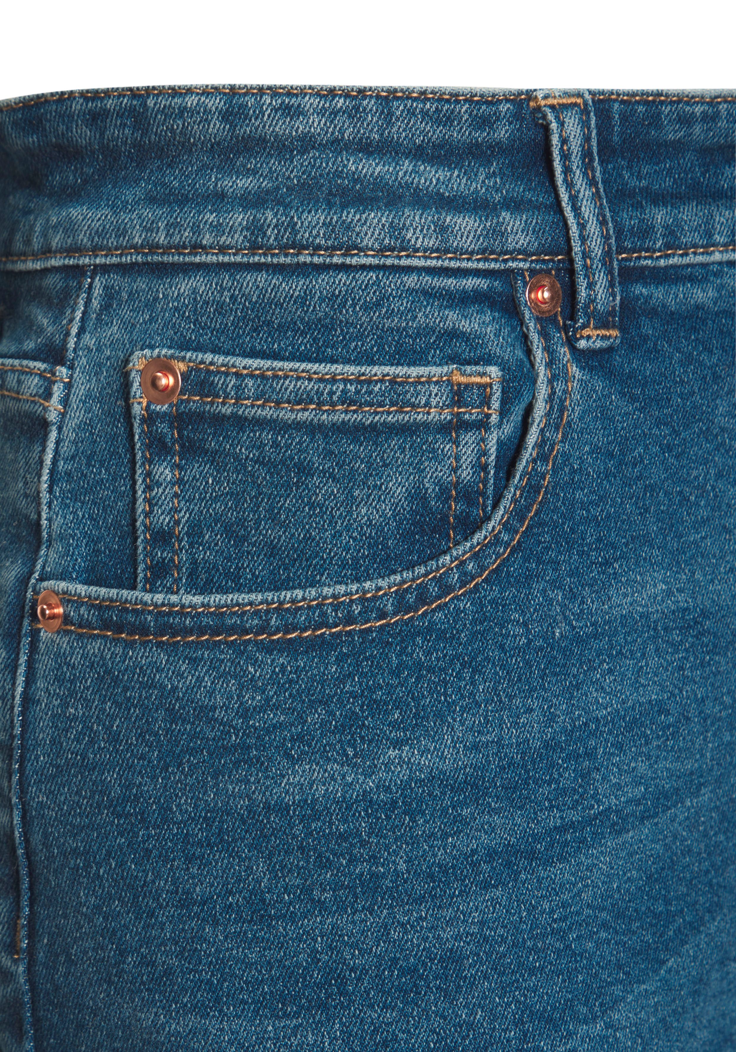 Lascana 7/8 jeans van katoen-denim, straight-leg