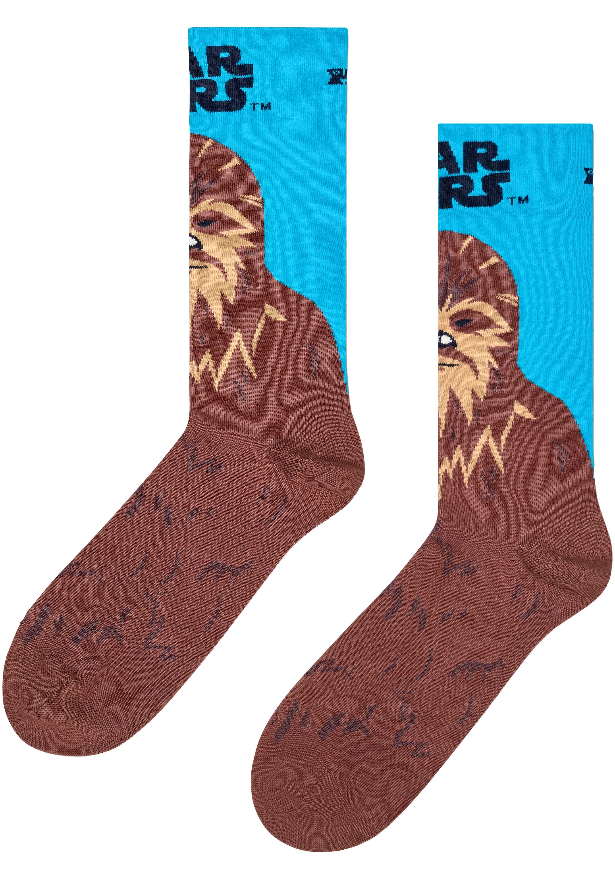 Happy Socks Lange sokken met chewbacca borduurwerk (Set van 2)