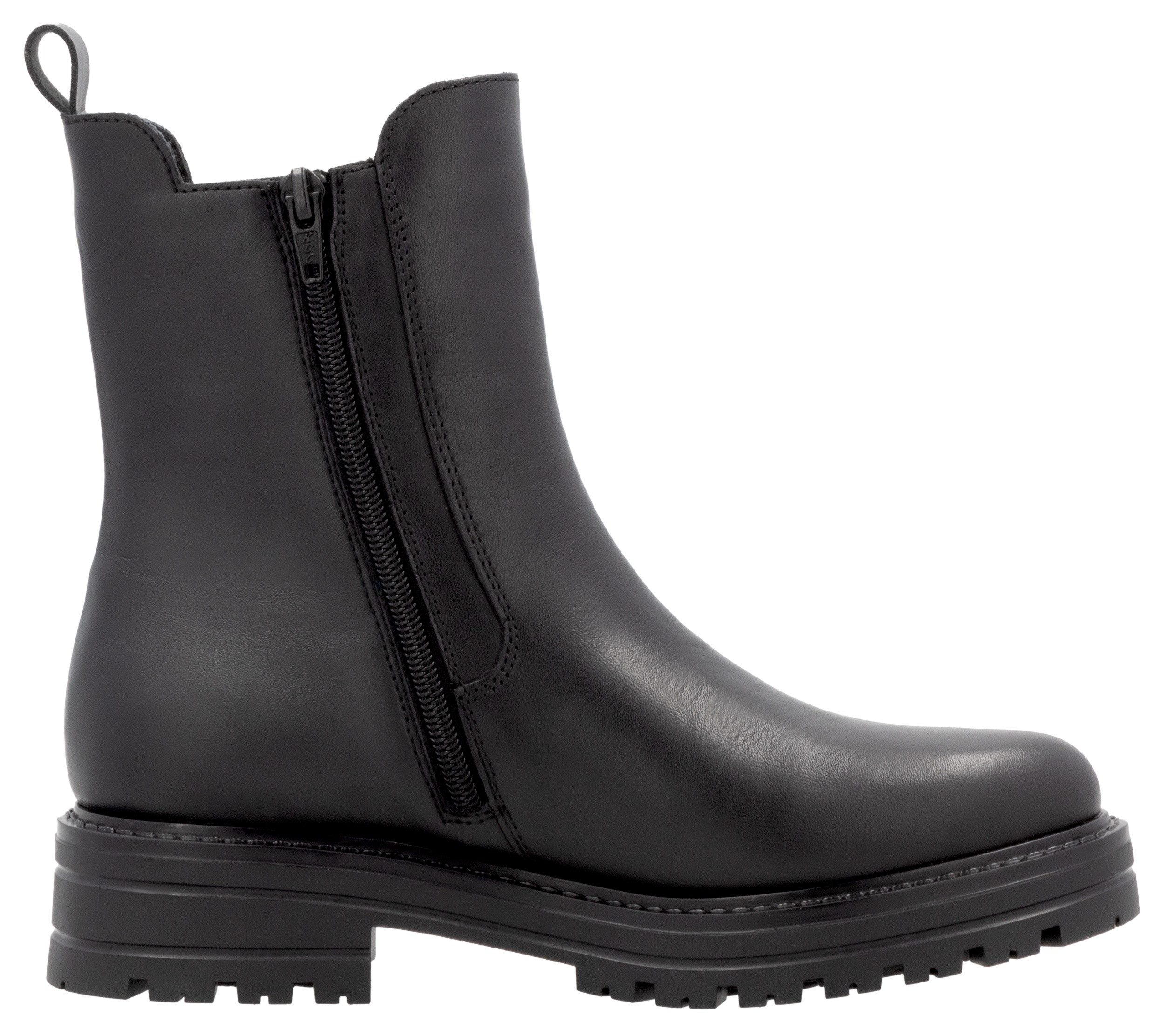 Remonte Chelsea-boots blokhak, laarzen, enkellaars met afwerking in leeuwenlook
