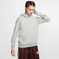 nike sportswear hoodie essential womens funnel-neck fleece grijs