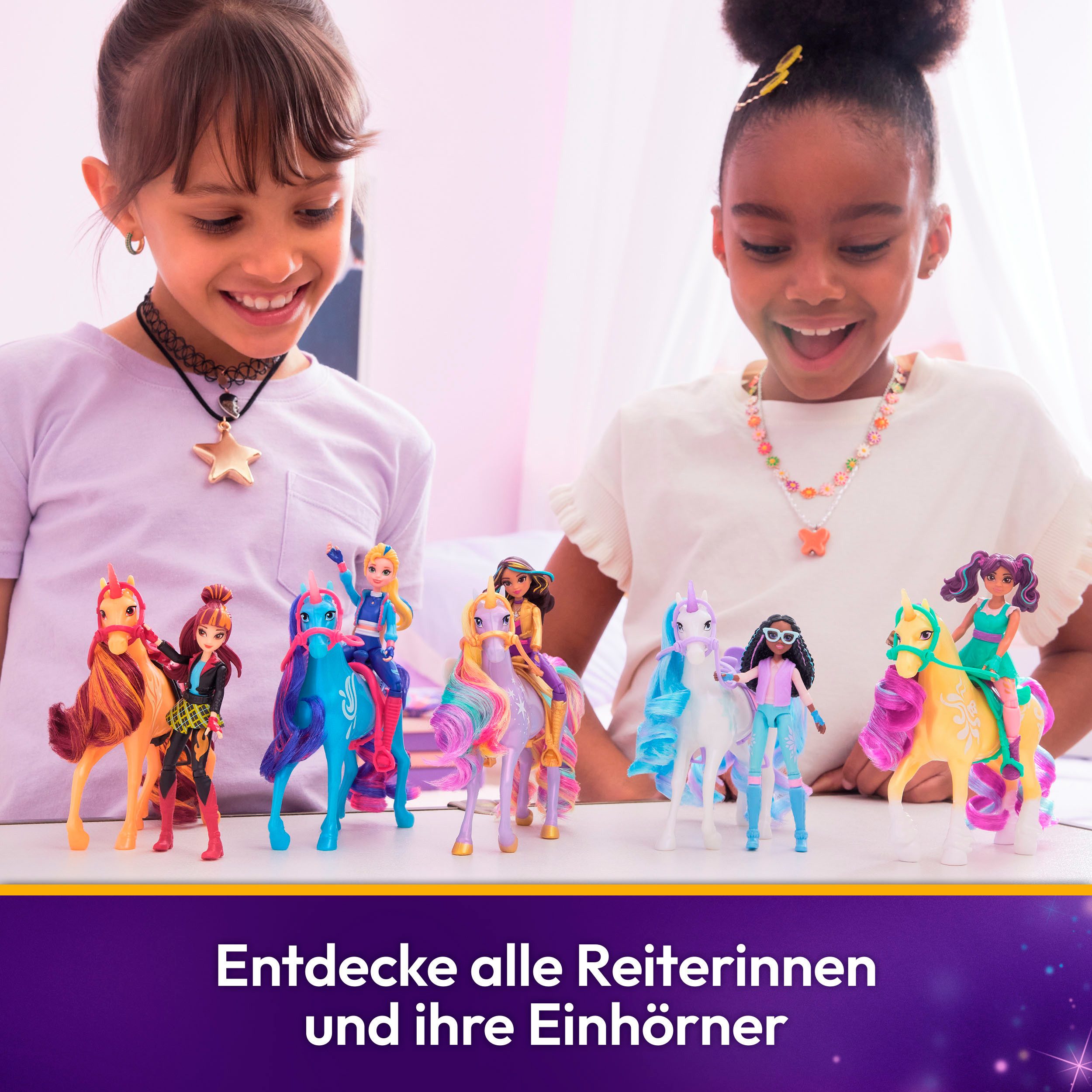 Spin Master Aankleedpop Unicorn Academy - Stall Spielset - Ava & Leaf