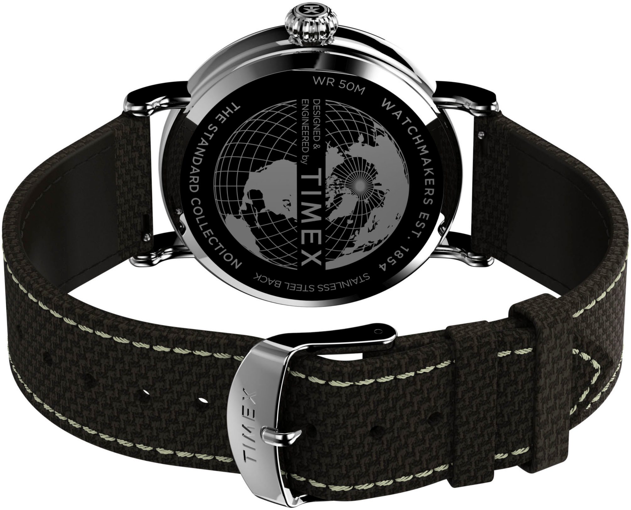 Timex Kwartshorloge WATERBURY STANDARD Armbanduhr, herenhorloge, lichtgevende wijzers, mineraalglas, analoog