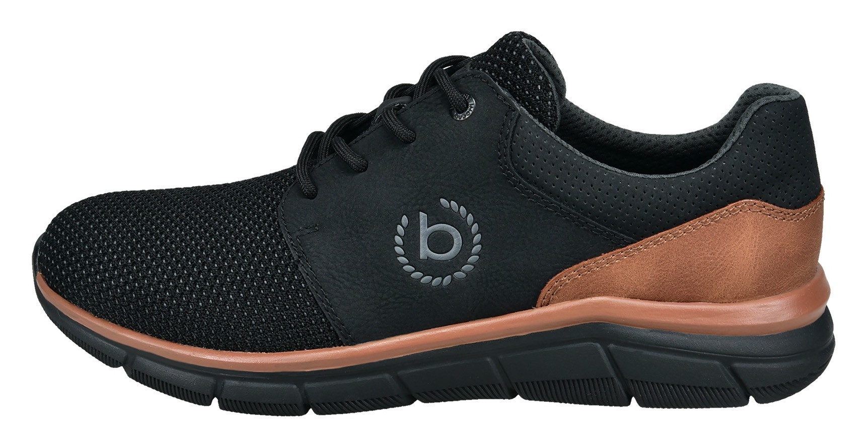 Bugatti Sneakers , vrijetijdsschoen, veterschoen, lage schoen met zijlogo-icoon