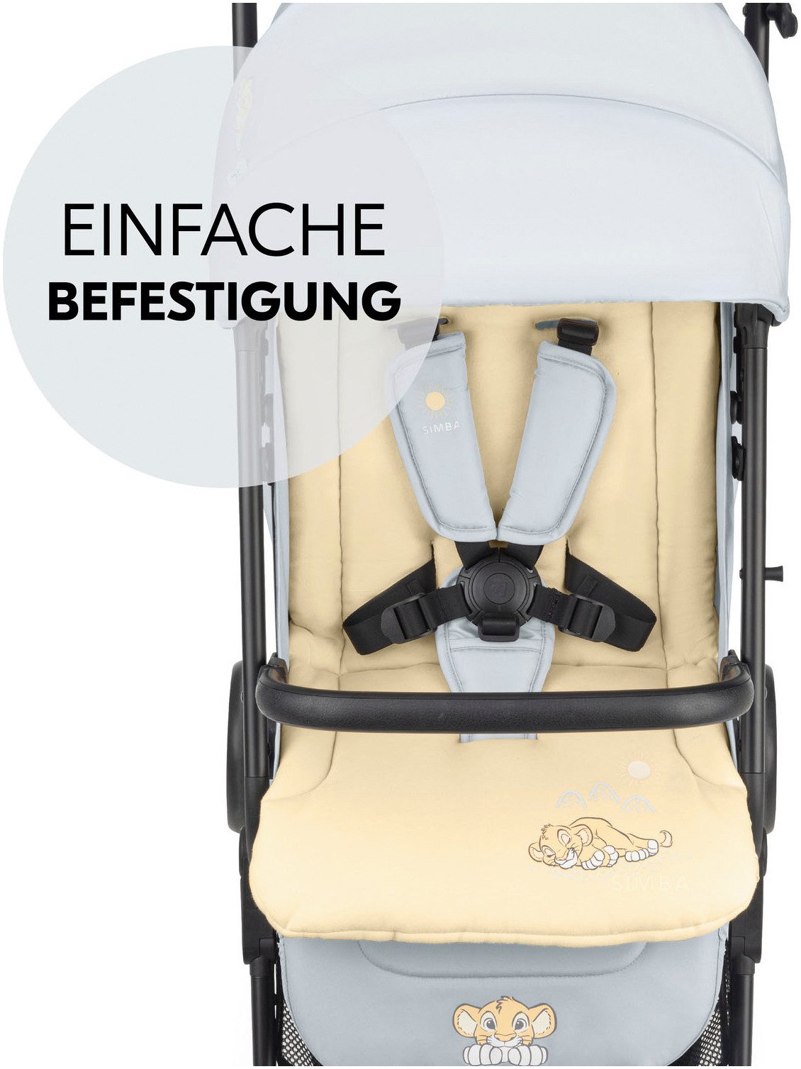 Hauck Zitkussen voor kinderwagens Seat Liner, Disney Simba beige