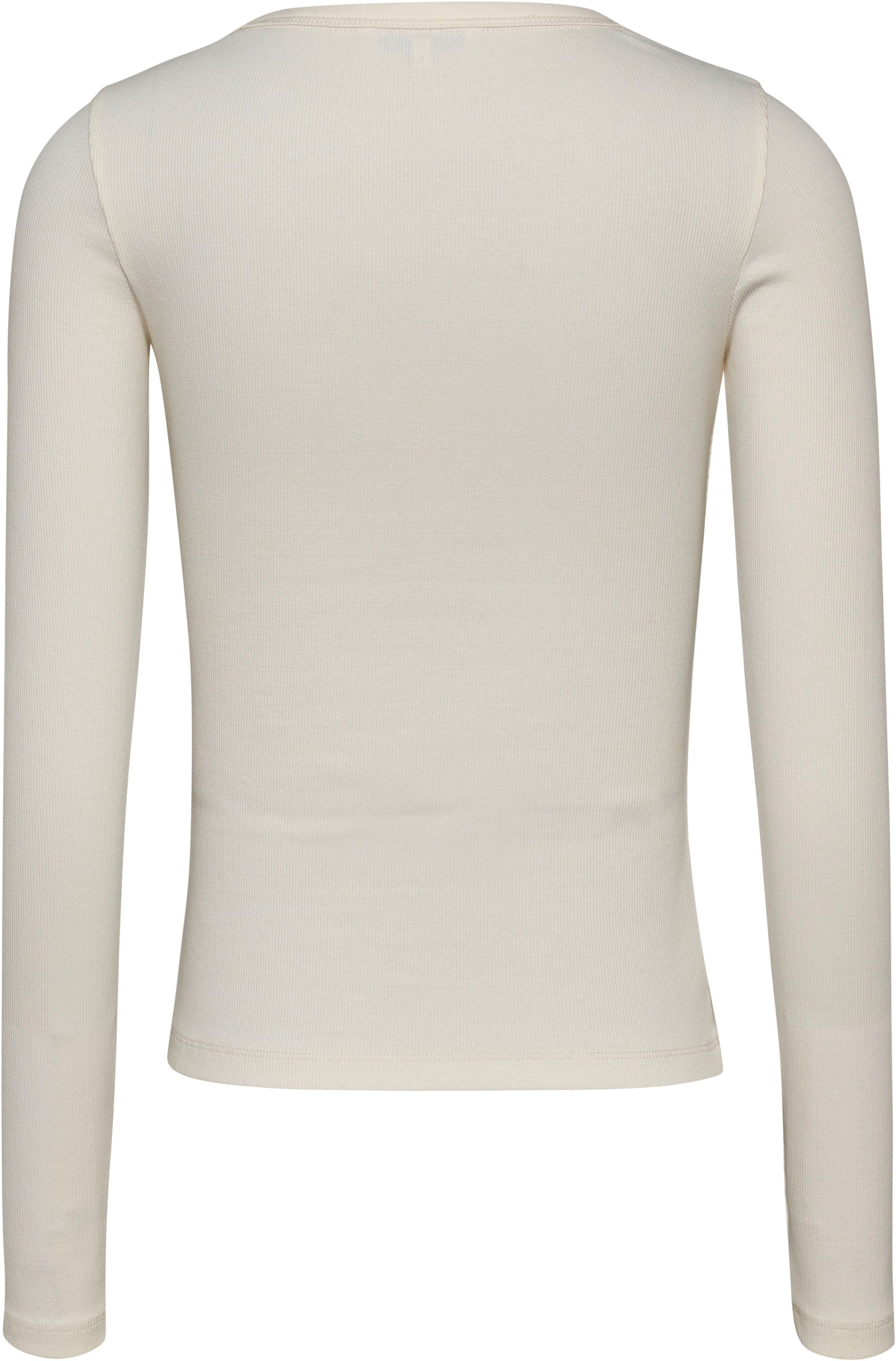 TOMMY JEANS Shirt met lange mouwen TJW SLIM ESSENTIAL RIB V LS