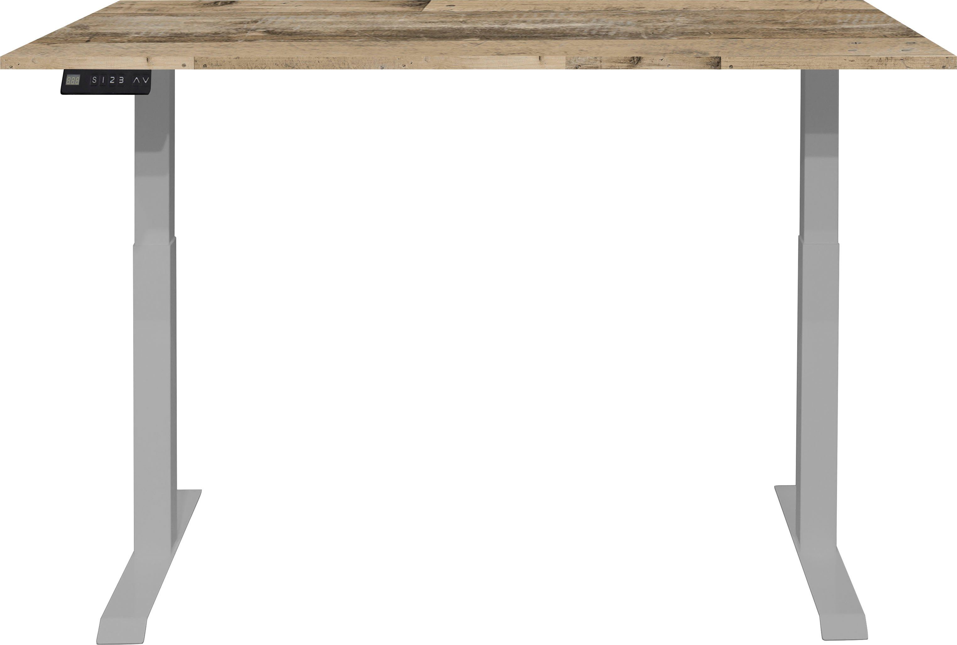 Mäusbacher Bureau Big System Office Breedte 140 cm, elektrisch in hoogte verstelbaar bureaus beige
