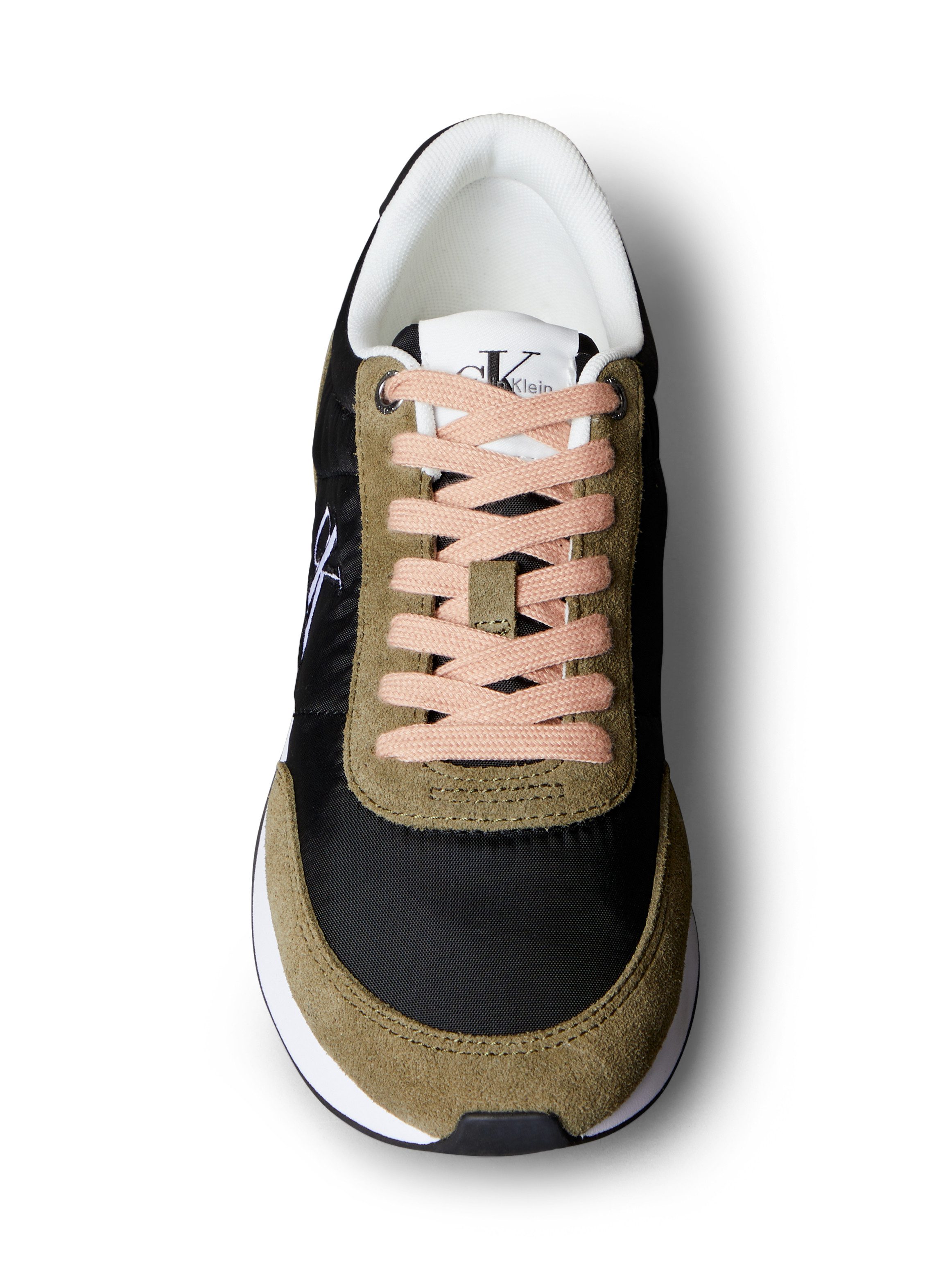 Calvin Klein Sneakers RETRO RUNNER ESS MIX MAT Veterschoen, Runner-Sneaker, vrijetijdsschoen met CK-logo aan de zijkant