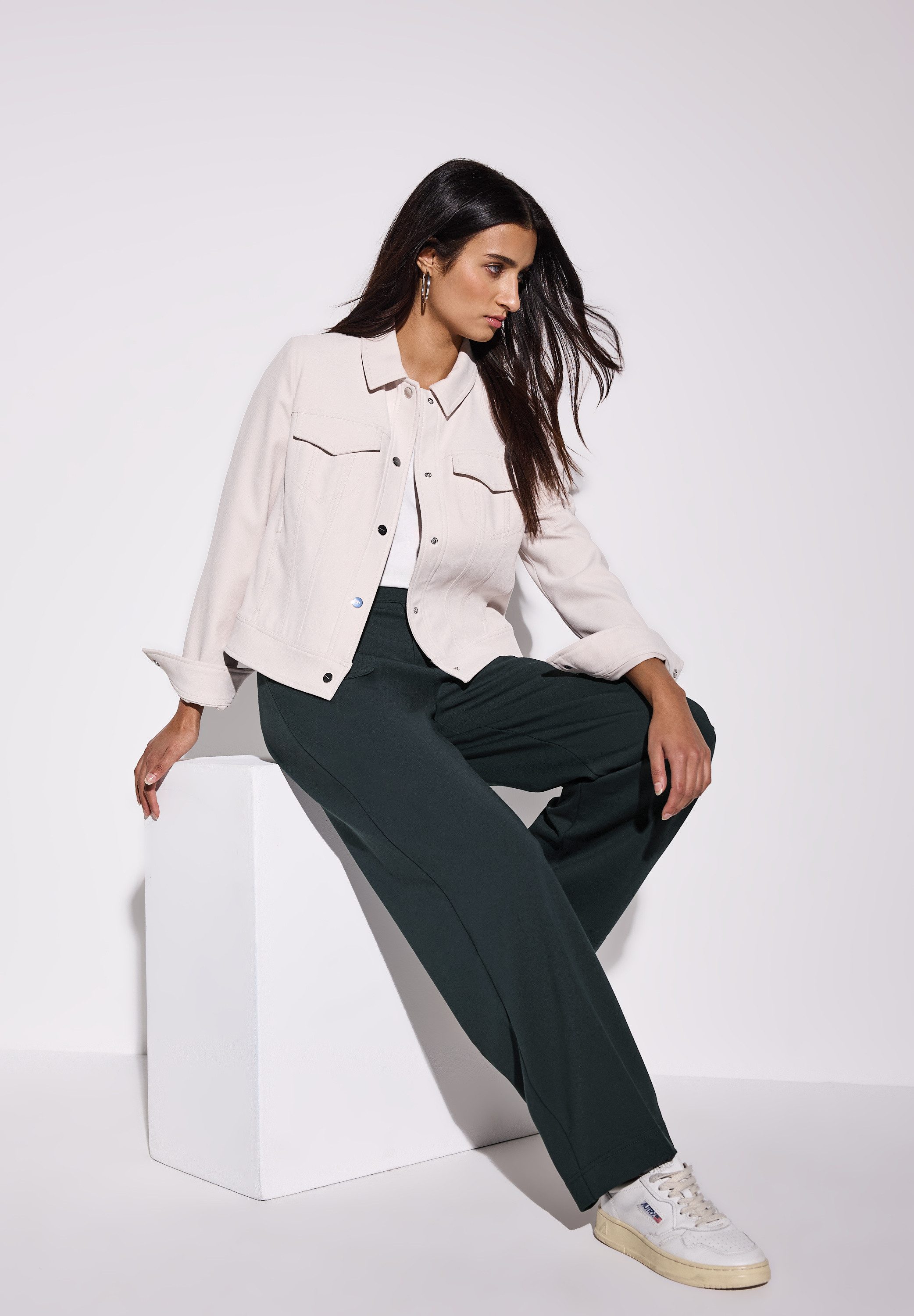 STREET ONE Stoffen broek met opgestikte zakken