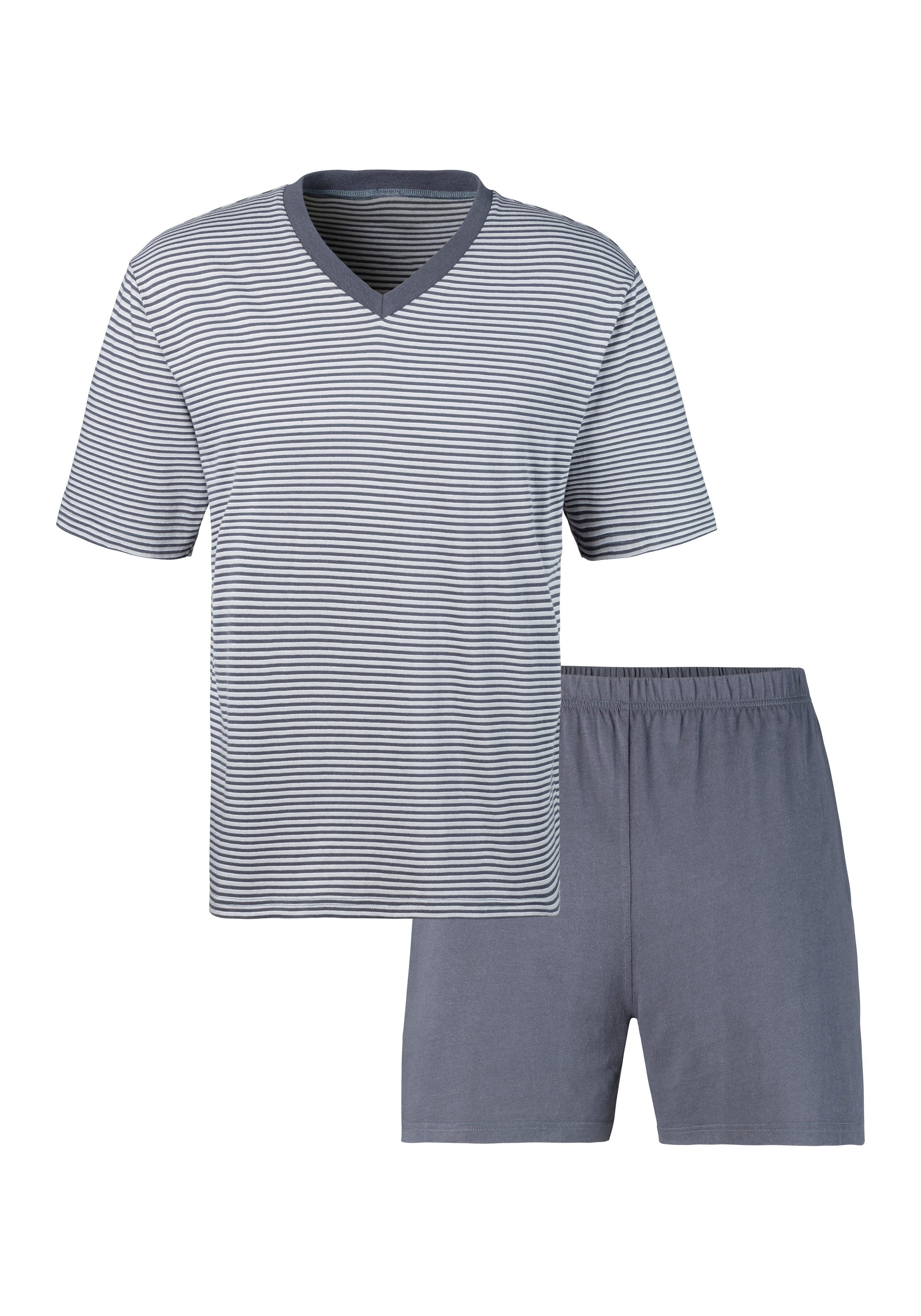 le jogger Pyjama met garenverfde streep (4-delig Set van 2)