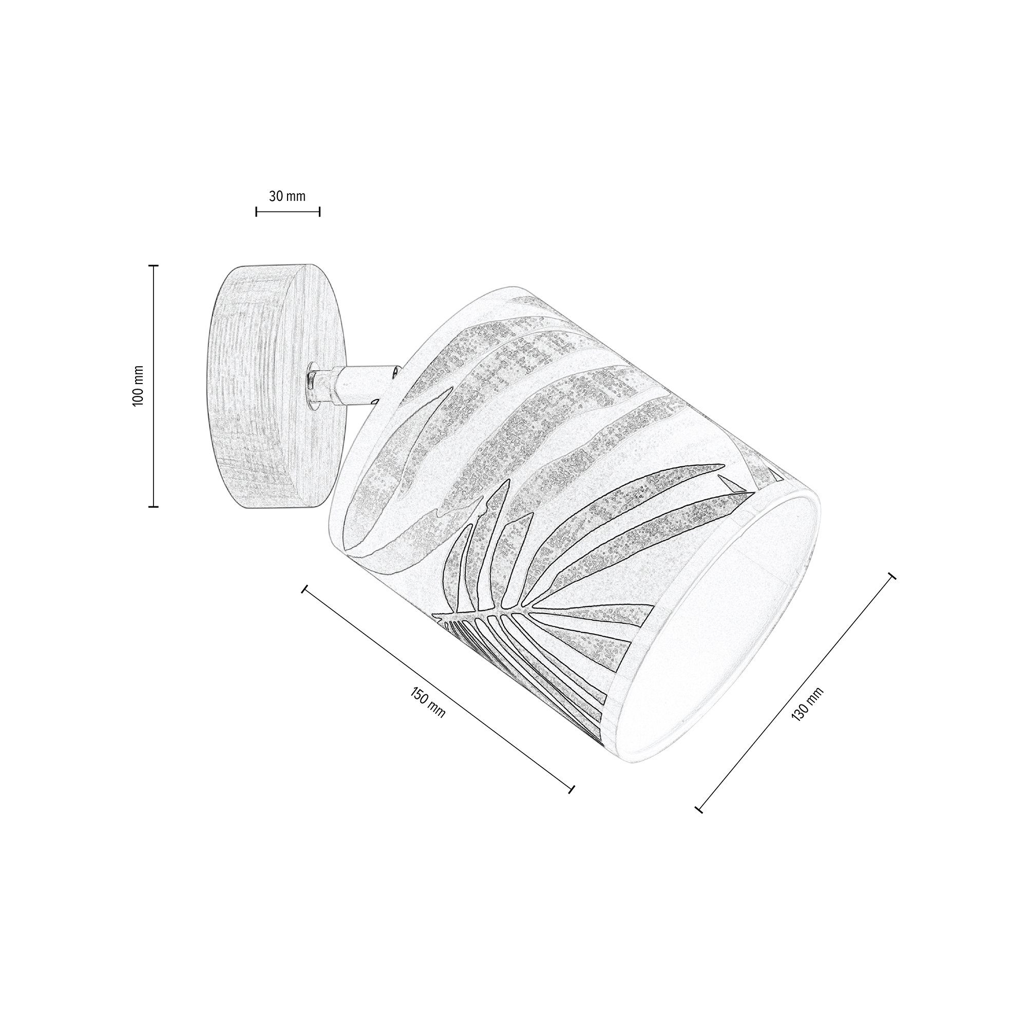 BRITOP LIGHTING Wandlamp HOJA Kapjes van gelamineerd materiaal, plafondrozet van eikenhout