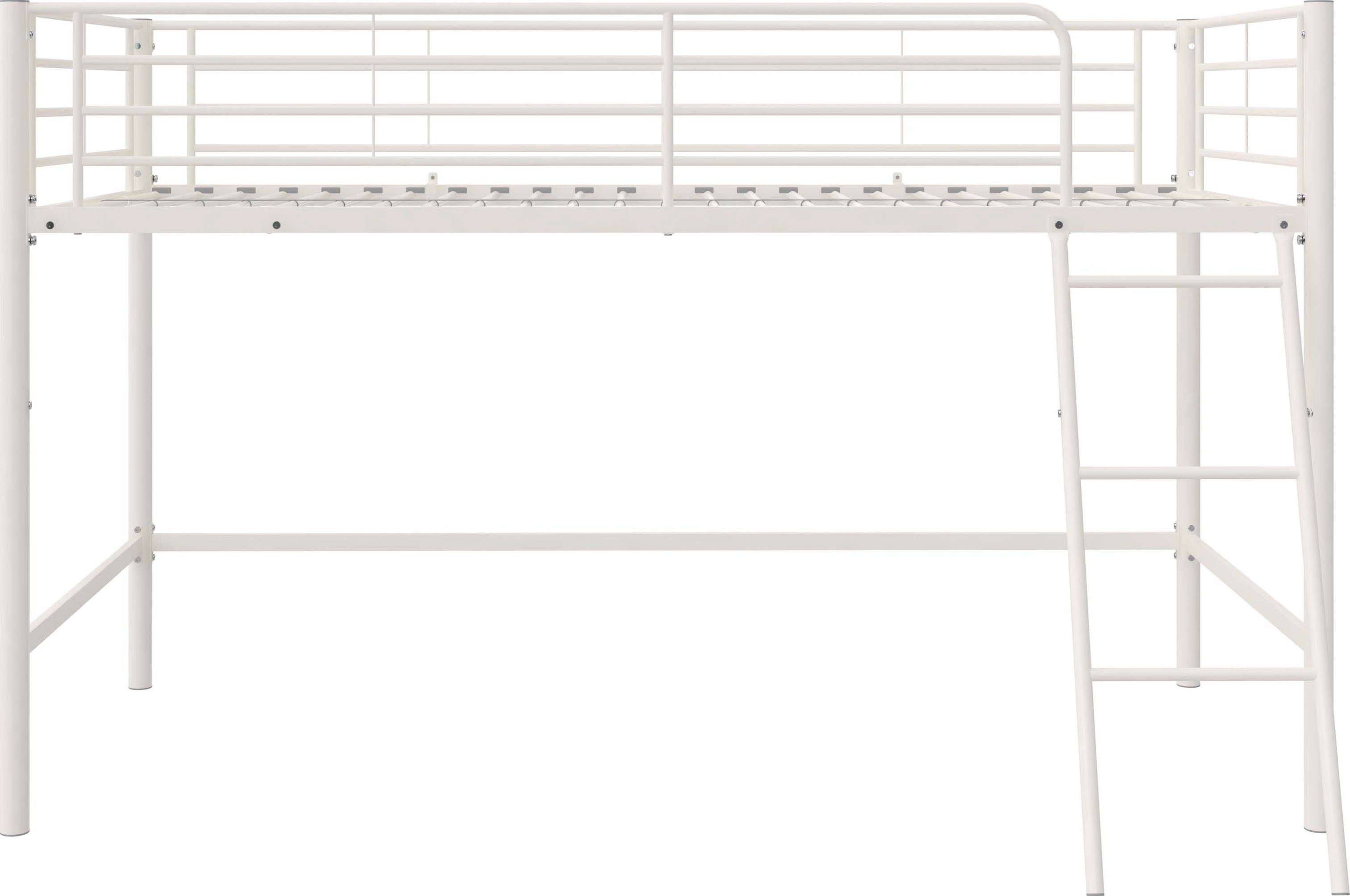 Lüttenhütt Hoogslaper Nils met lattenbodem en ladder, matrasmaat 90x200 cm, hoogte 129 cm