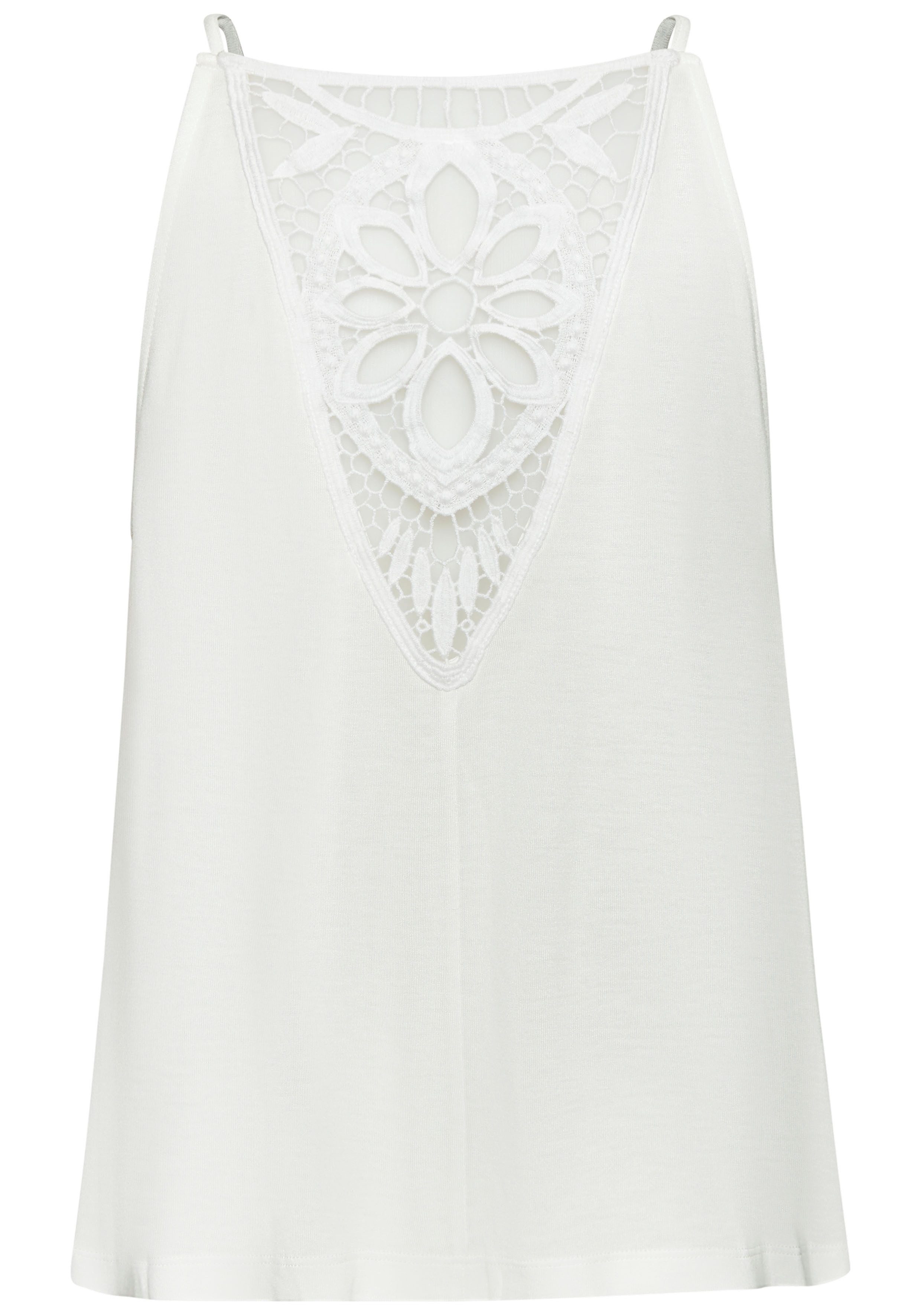 Vivance Top met kantinzet op de rug, luchtig zomertop van jersey