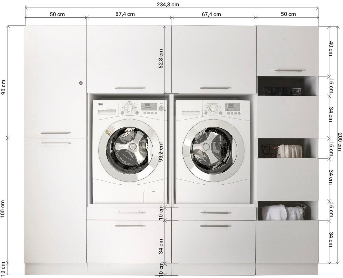 RESPEKTA Multifunctionele kastenset Clara-Set 14 (h x b x d) 200 x 234,8 x 67,6 cm (4 stuks)